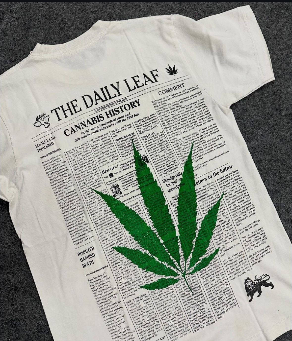 Vintage CANNABIS HISTORY VINTAGE TEE Size US XL / EU 56 / 4 - 1 Thumbnail