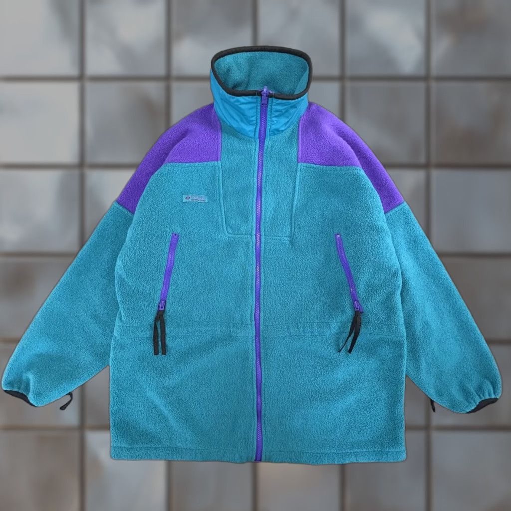 Vintage VINTAGE Columbia Jacket Womens XL Blue Purple Full Zip Fleece Outdoors Retro 90s Size XL / US 12-14 / IT 48-50 - 1 Thumbnail