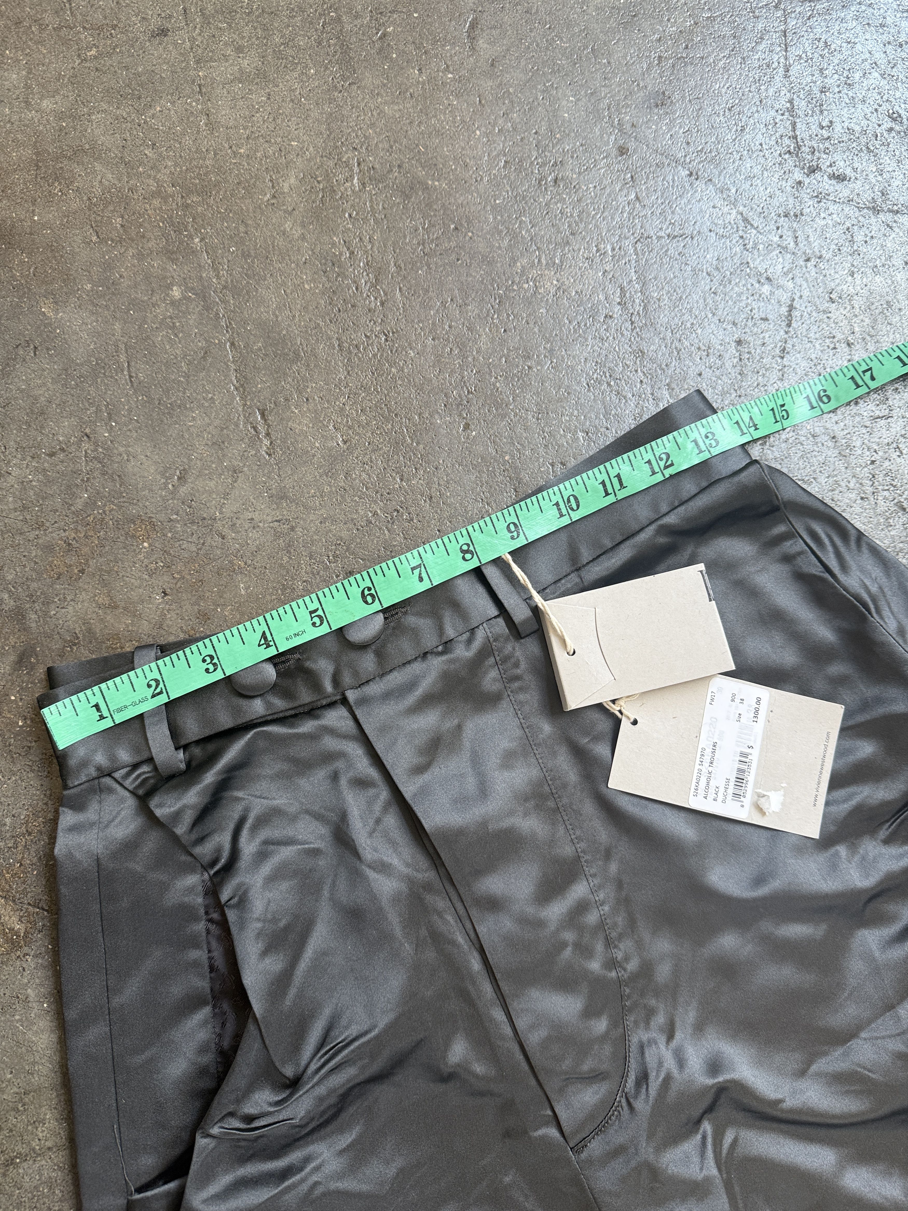 Vivienne Westwood NWT 1300$ F/W 2017 SILK and viscose shiny pants . Unreal Size 26" / US 2 / IT 38 - 13 Thumbnail