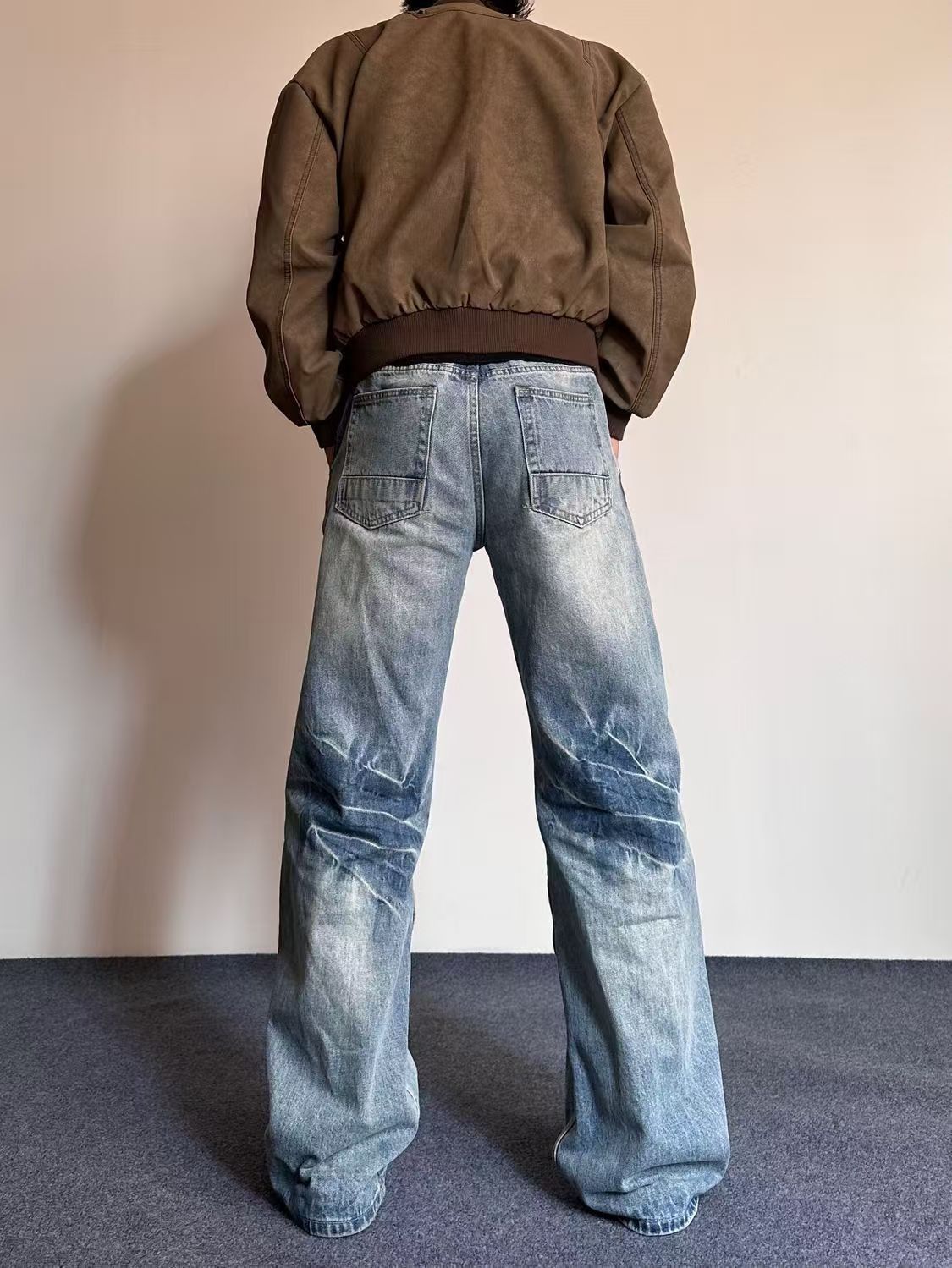 Japanese Brand × Jean Street fashion washed retro distressed straight jeans y2k Size US 32 / EU 48 - 4 Thumbnail