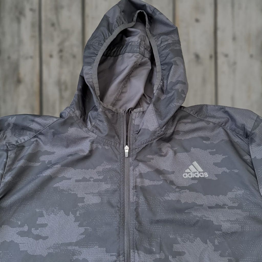 Adidas Adidas Super Lightweight Jacket Mens Medium Hooded Zip Camouflage Black Carbon CY5738 Size US M / EU 48-50 / 2 - 1 Thumbnail
