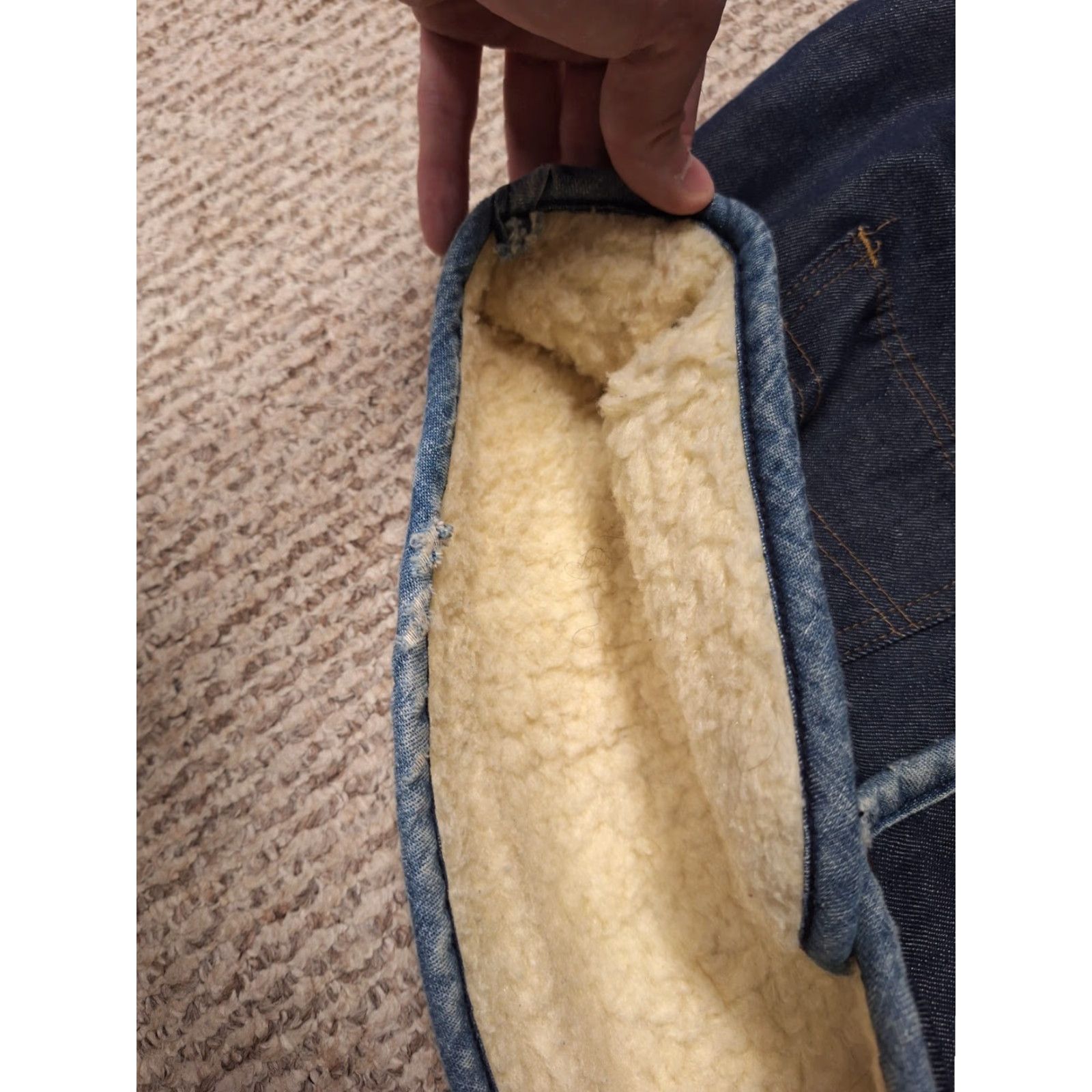 Sears VINTAGE Sears Roebucks Vest L Denim Sherpa Lined Western 70s Distressed Grunge Size US L / EU 52-54 / 3 - 4 Thumbnail