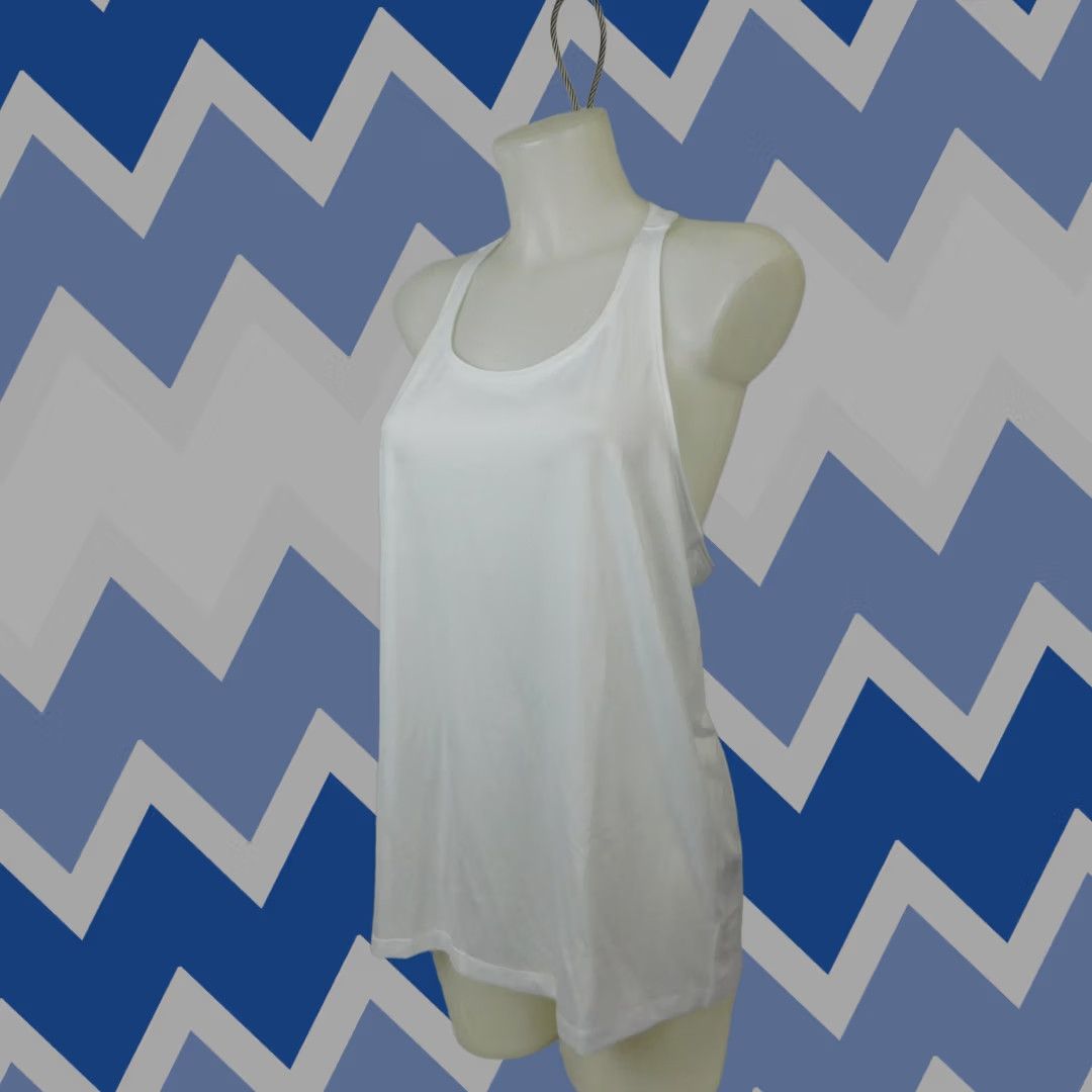 Vintage Ideology Women's Rainbow Ombre Racerback Tank Top L White Sleeveless Scoop Neck Casual Gym & Training Size L / US 10 / IT 46 - 1 Thumbnail
