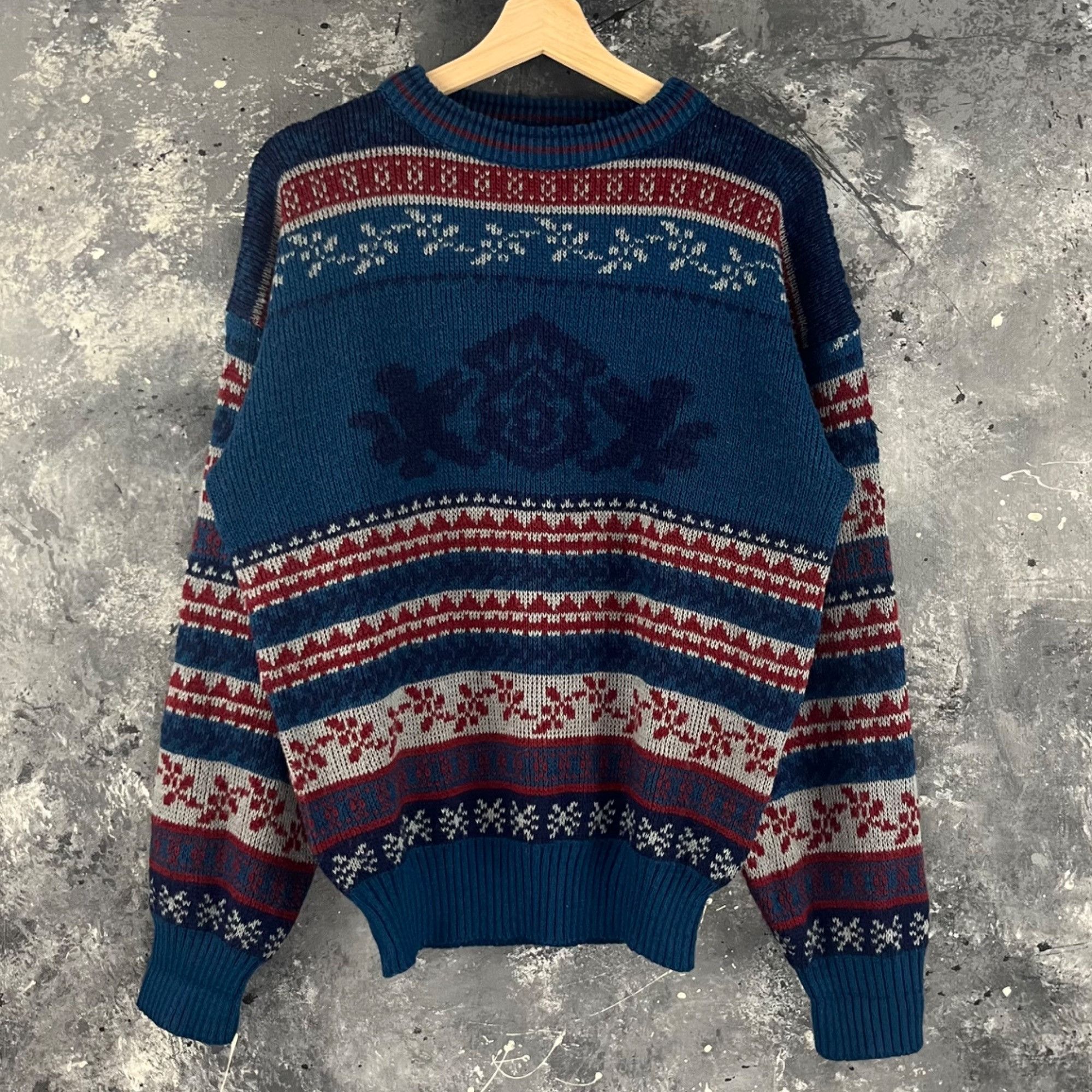 Vintage Vintage 90’s Campus geometric sweater Size US S / EU 44-46 / 1 - 1 Thumbnail