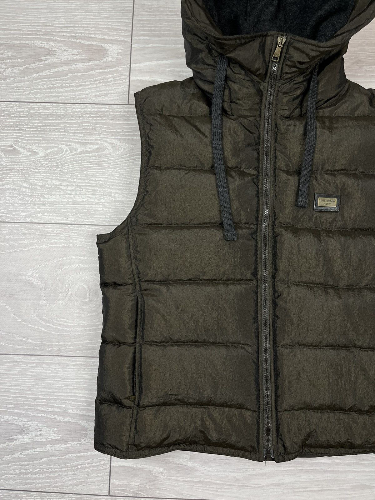 Dolce & Gabbana Dolce&Gabbana Brown Nylon Hooded Puffer Down Vest Jacket Size US M / EU 48-50 / 2 - 4 Thumbnail