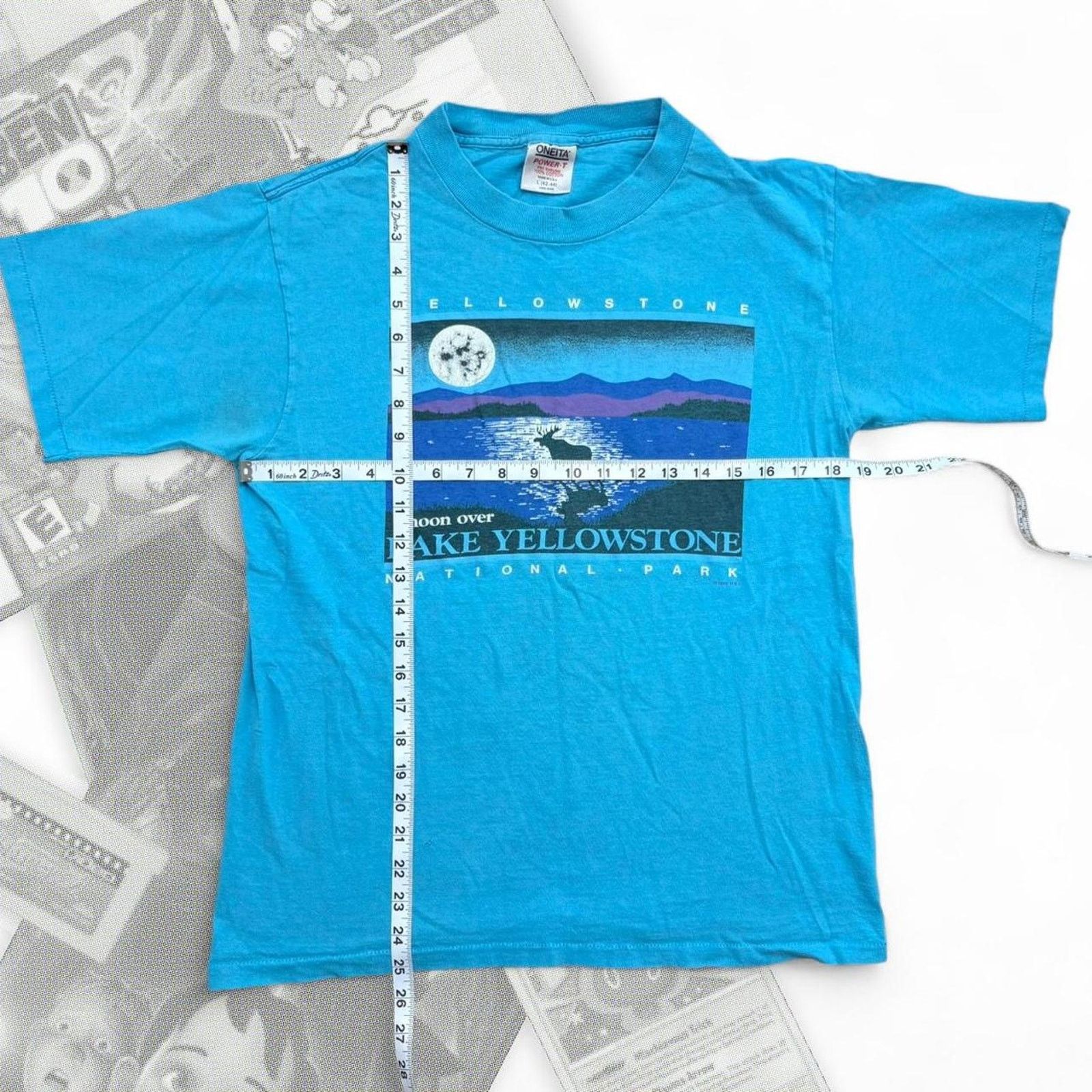 Nike Blue vintage 80s yellowstone national Size US L / EU 52-54 / 3 - 3 Thumbnail