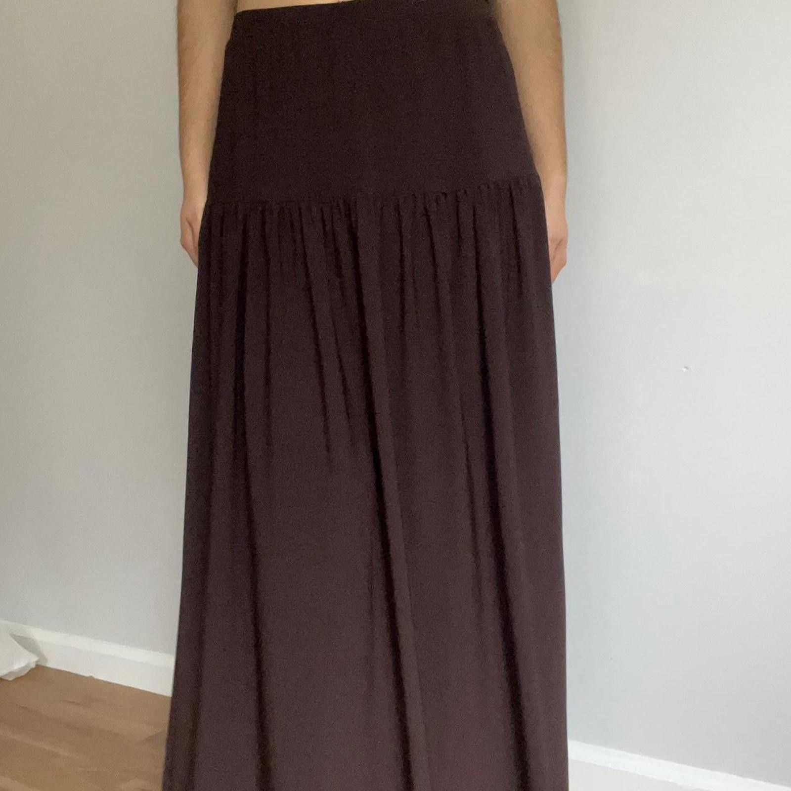 Other Brown ankle length skirt with elastic waistband and flowy Size 28" / US 6 / IT 42 - 1 Thumbnail