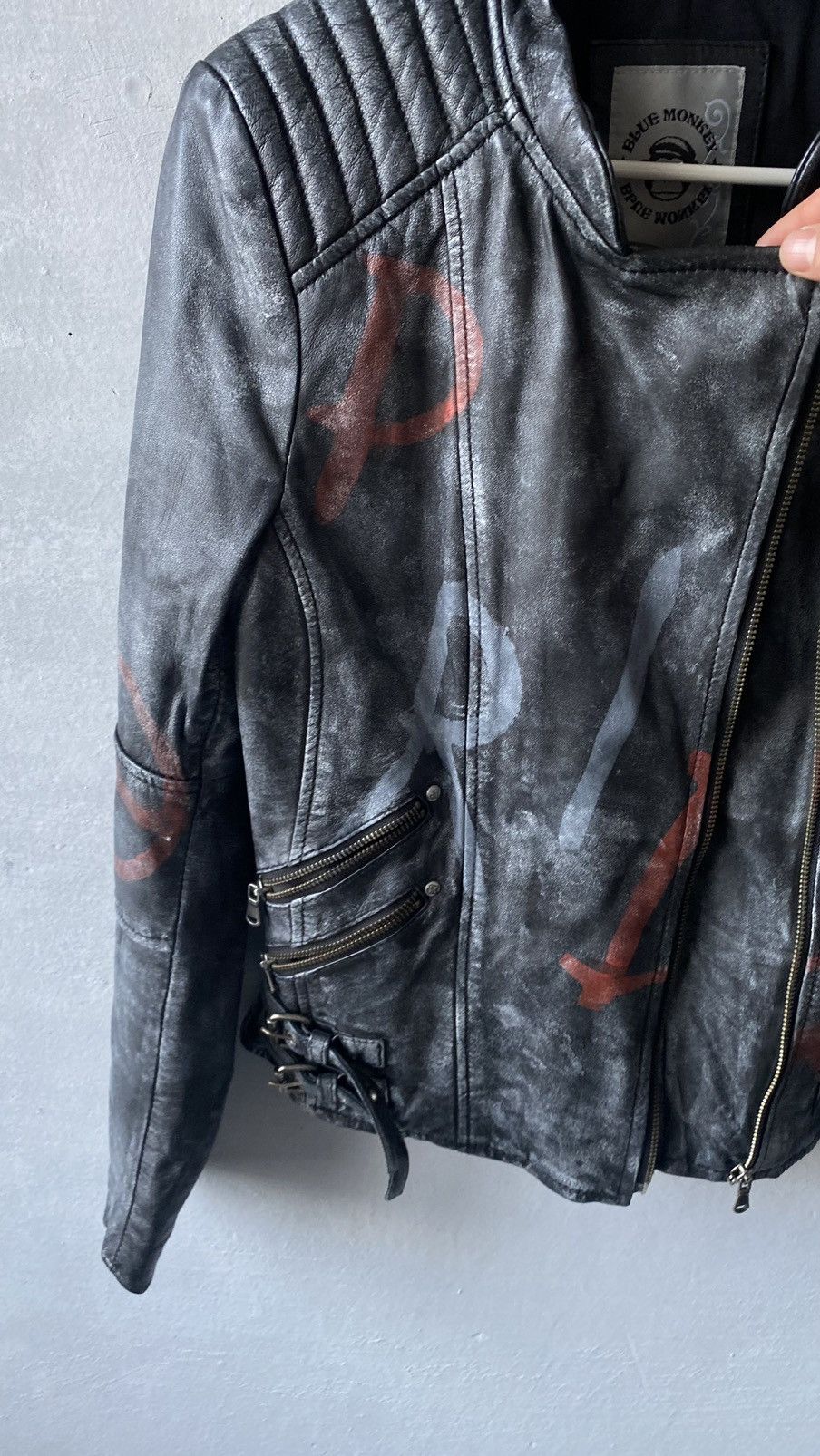 Other Blue Monkey Woman’s leather biker jacket size S Size S / US 4 / IT 40 - 4 Thumbnail