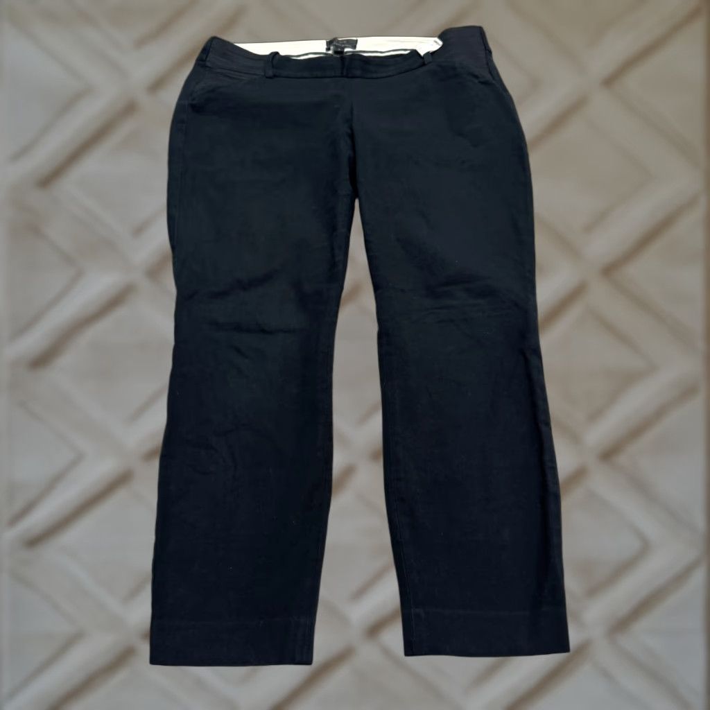 J.Crew J.Crew Maternity Pull On Ankle Crop Pants Womens 8 Black Stretch Cotton Size 30" / US 8 / IT 44 - 1 Thumbnail