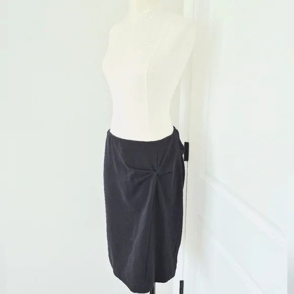 Brunello Cucinelli Navy Gathered Skirt Classic Fall Party Spring Travel Work Size 32" / US 10 / IT 46 - 5 Thumbnail