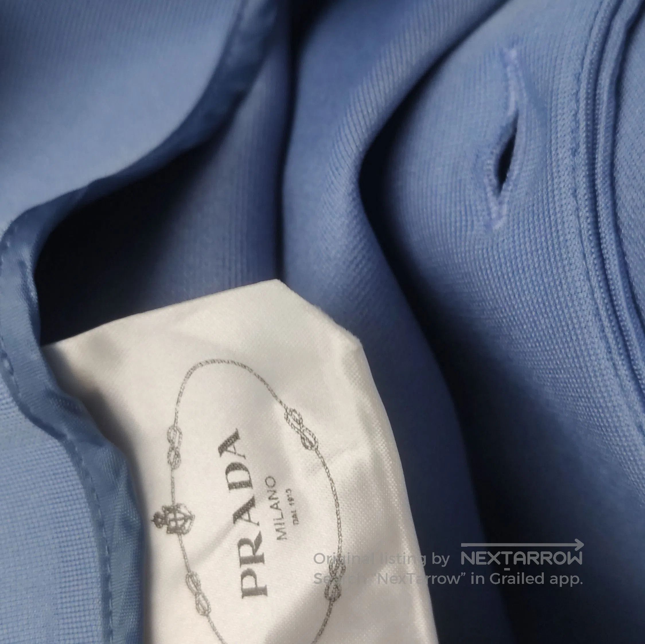 Prada Prada Blue Ruffled Logo Skirt Size 4. Size 39" - 8 Thumbnail