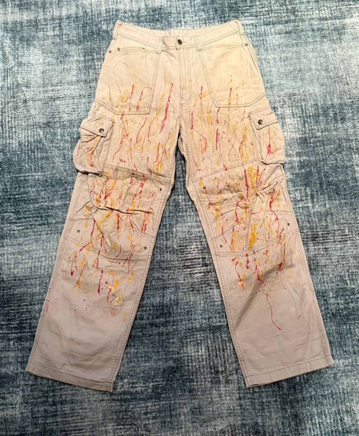 Other Custom Paint-Splatter Cargo Pants Size US 32 / EU 48 - 1 Thumbnail