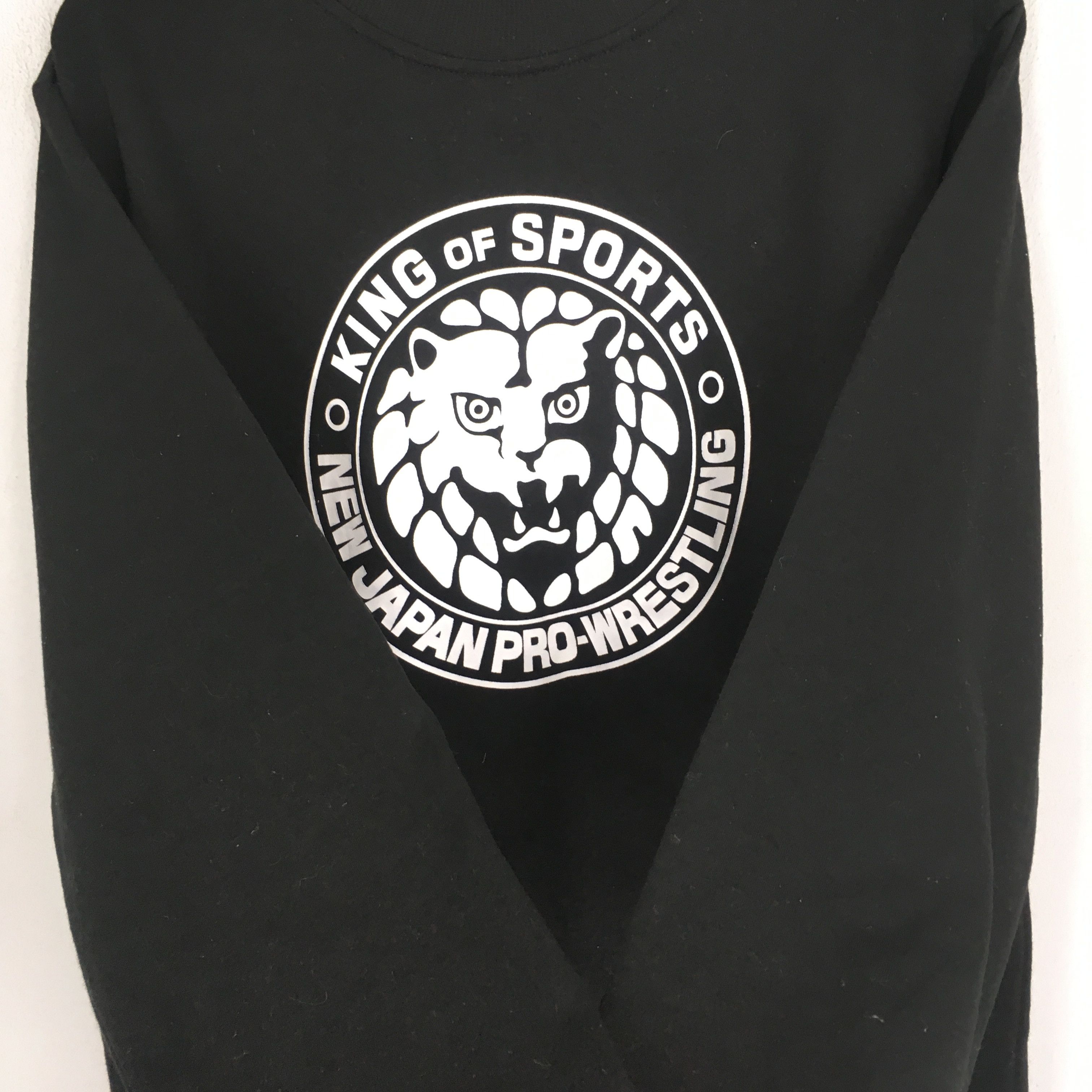 Japanese Brand vintage king of sport NJPW 1972 black sweatshirt- 658 Size US L / EU 52-54 / 3 - 7 Thumbnail