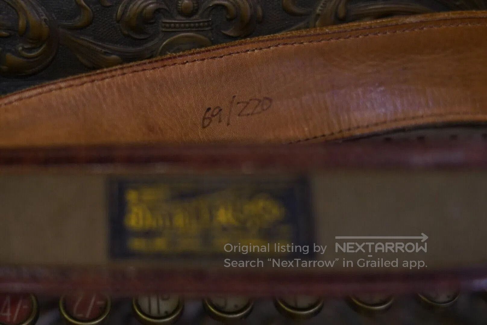 RRL Ralph Lauren Limited Edition Canvas Leather Belt. Size ONE SIZE - 3 Thumbnail