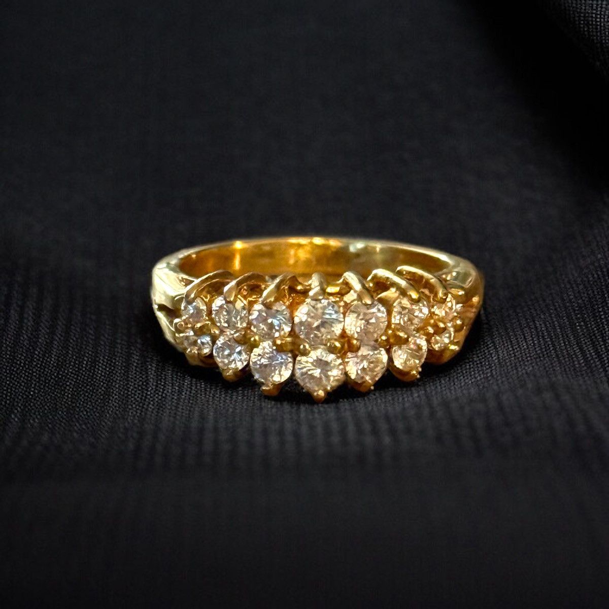 Vintage Vintage SETA gold tone simulated diamond ring Size ONE SIZE - 1 Thumbnail