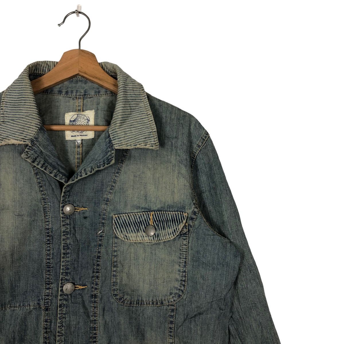 Blue Blue Japan 🔥Denim Work Jacket Blue Blue Made in Heaven Japan Size US L / EU 52-54 / 3 - 6 Thumbnail