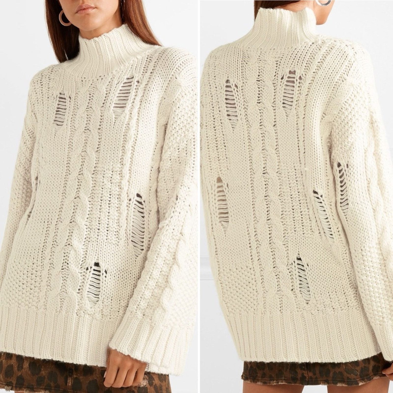 Current/Elliot NWT $330 Current/Elliott The Vin Cable Knit Sweater 0 XS Size XS / US 0-2 / IT 36-38 - 14 Thumbnail