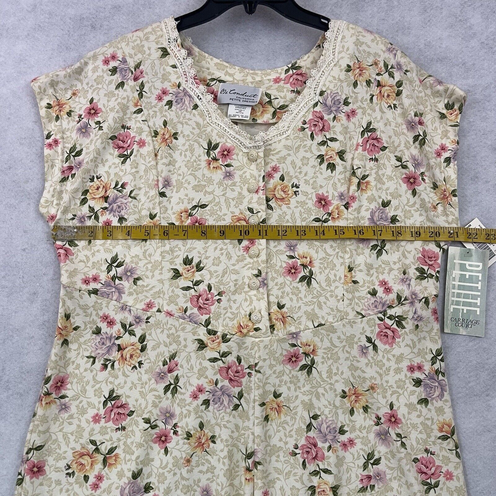 Other Ms Conduct Carriage Court Dress Womens 16P Floral Vintage Size XXL / US 16-18 / IT 52-54 - 6 Thumbnail