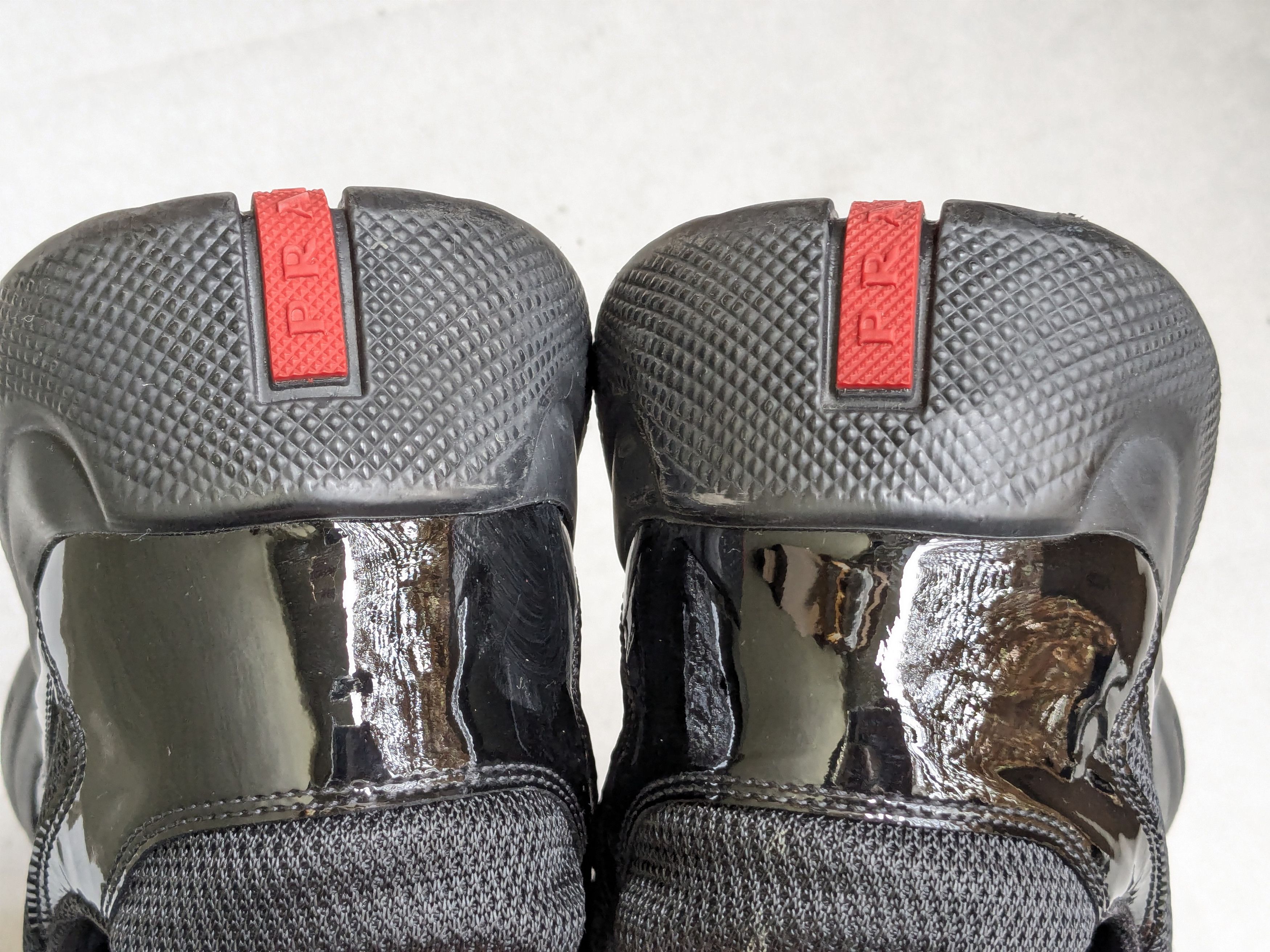 Prana Prada America's Cup Sneakers Black Patent Leather 10 Red Size US 10 / EU 43 - 14 Thumbnail