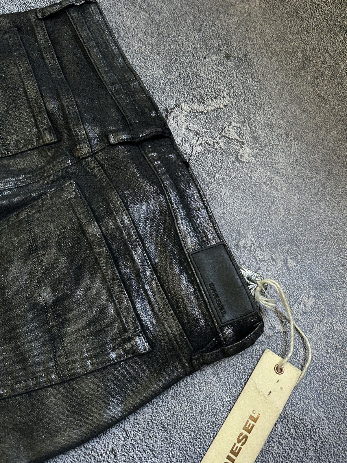 Diesel Diesel Jeans Biker Style Stretch Super Slim-Skinny Black Size 29" - 8 Thumbnail