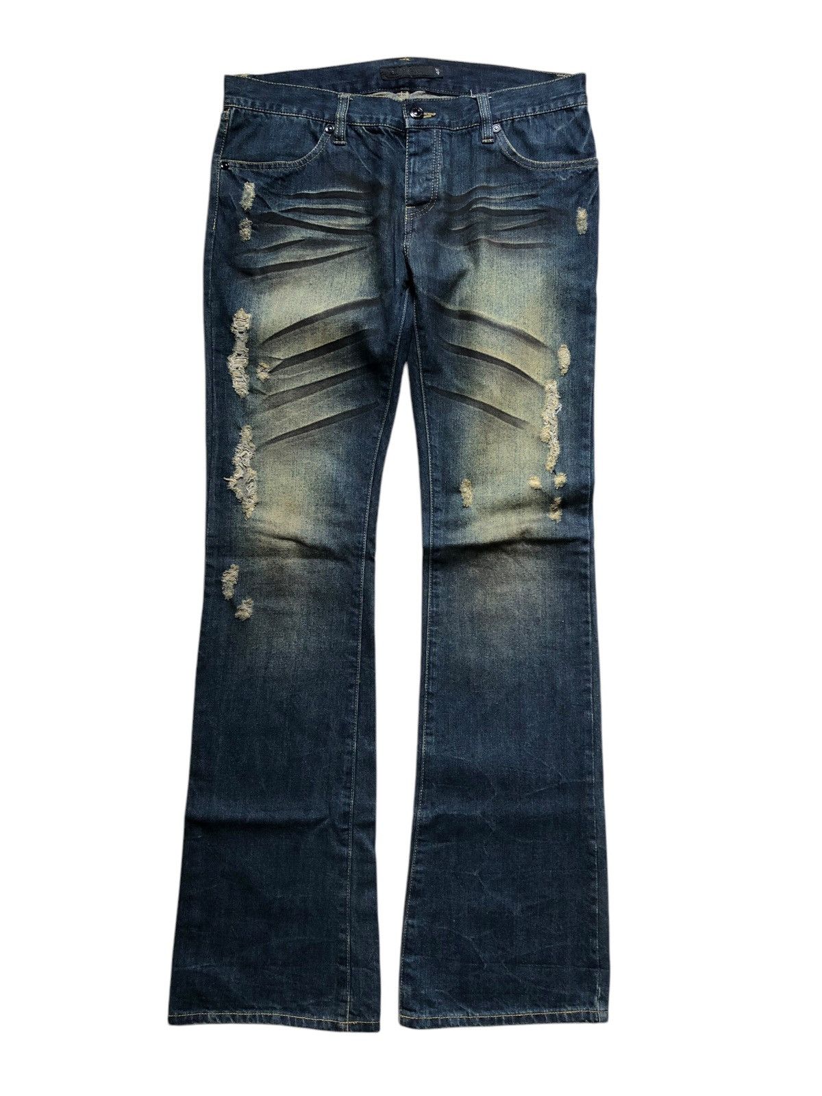 GOSTAR DE FUGA Fuga distressed rusty flare jeans Size US 33 - 1 Thumbnail