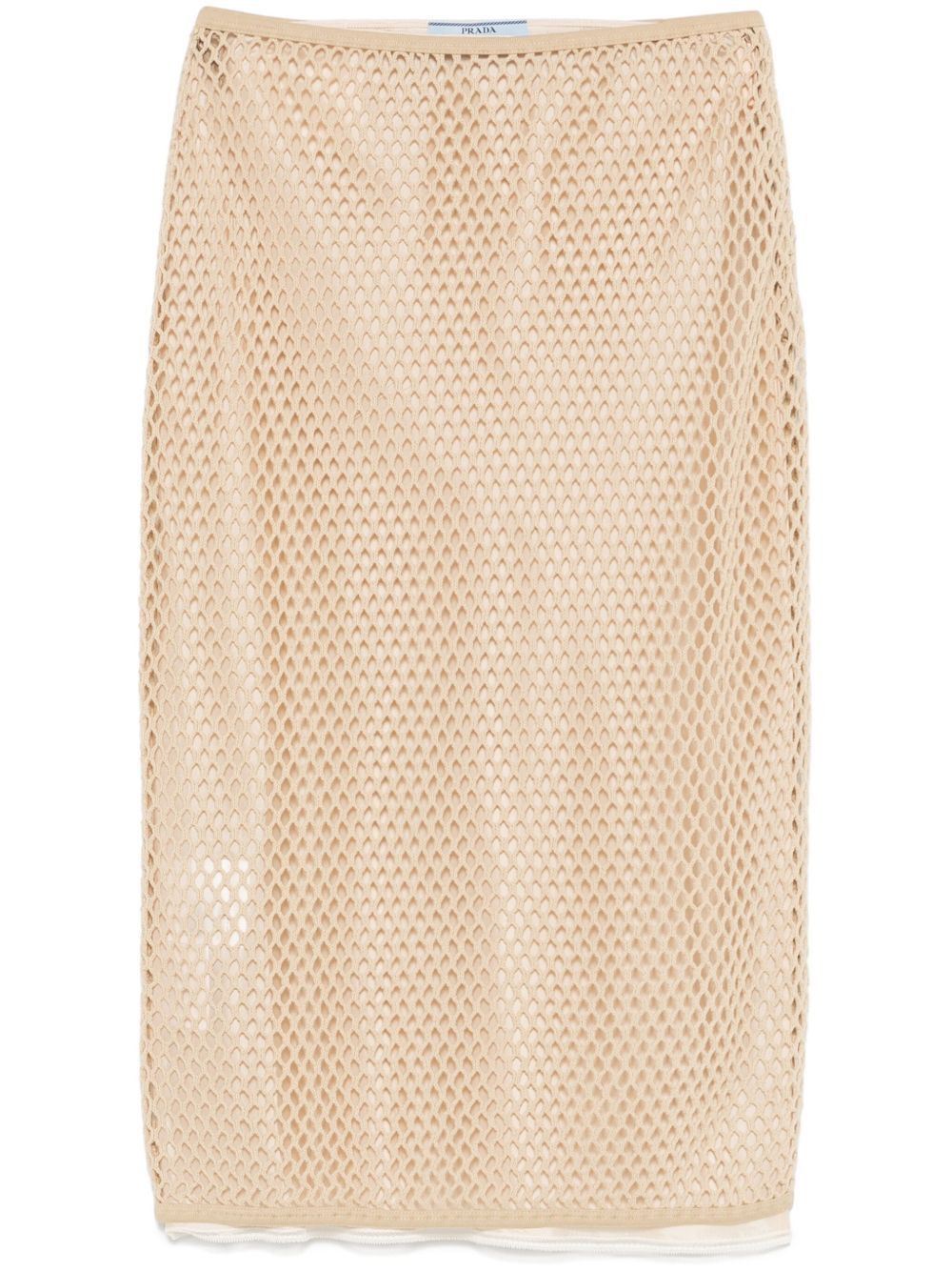 Prada OPEN-KNIT MIDI SKIRT Size 26" / US 2 / IT 38 - 1 Thumbnail
