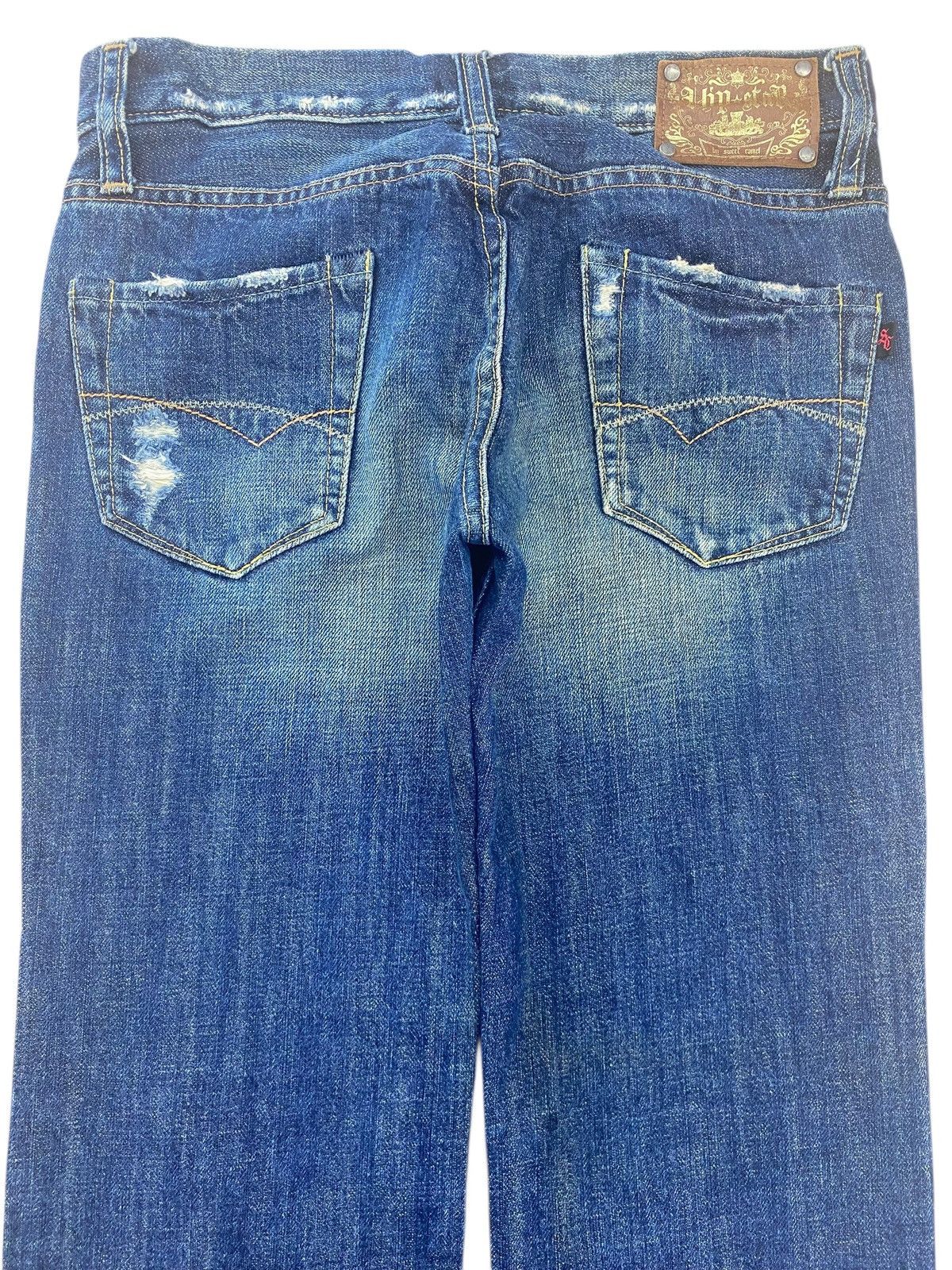 Camel Sweet Camel Blue Wash Distressed Style Straight Leg Jeans Size US 28 / EU 44 - 4 Thumbnail