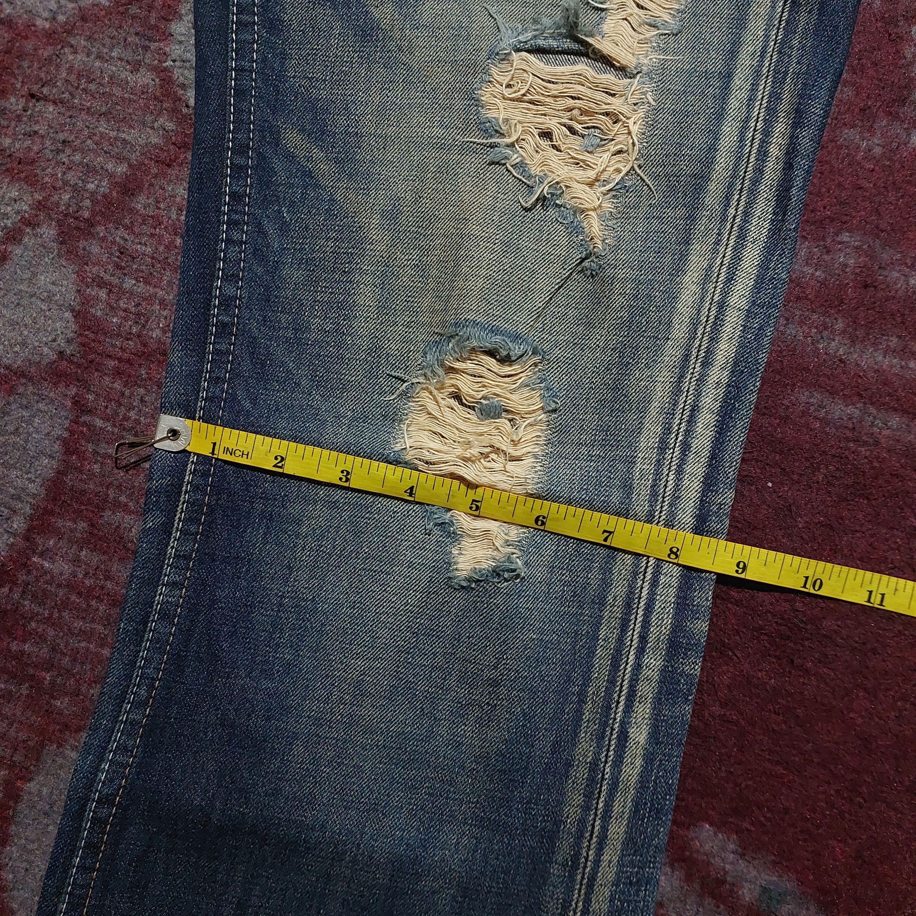 GOA Vanquish studded ripped flared blue denim Size US 36 / EU 52 - 17 Thumbnail