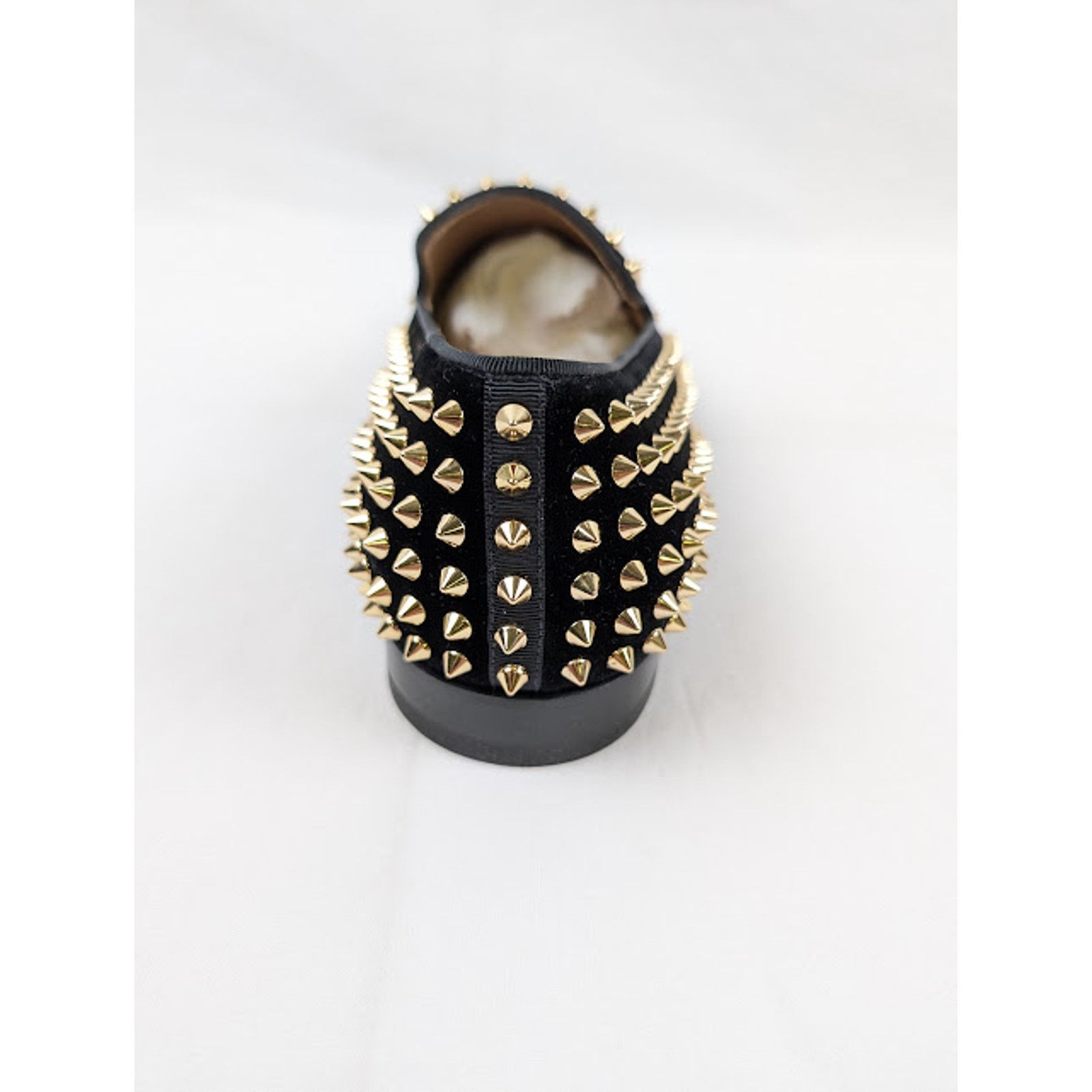 Christian Louboutin o1rshd1 Dandelion Spikes Flat Shoes in Black/Dorado Size US 9.5 / EU 42-43 - 7 Thumbnail