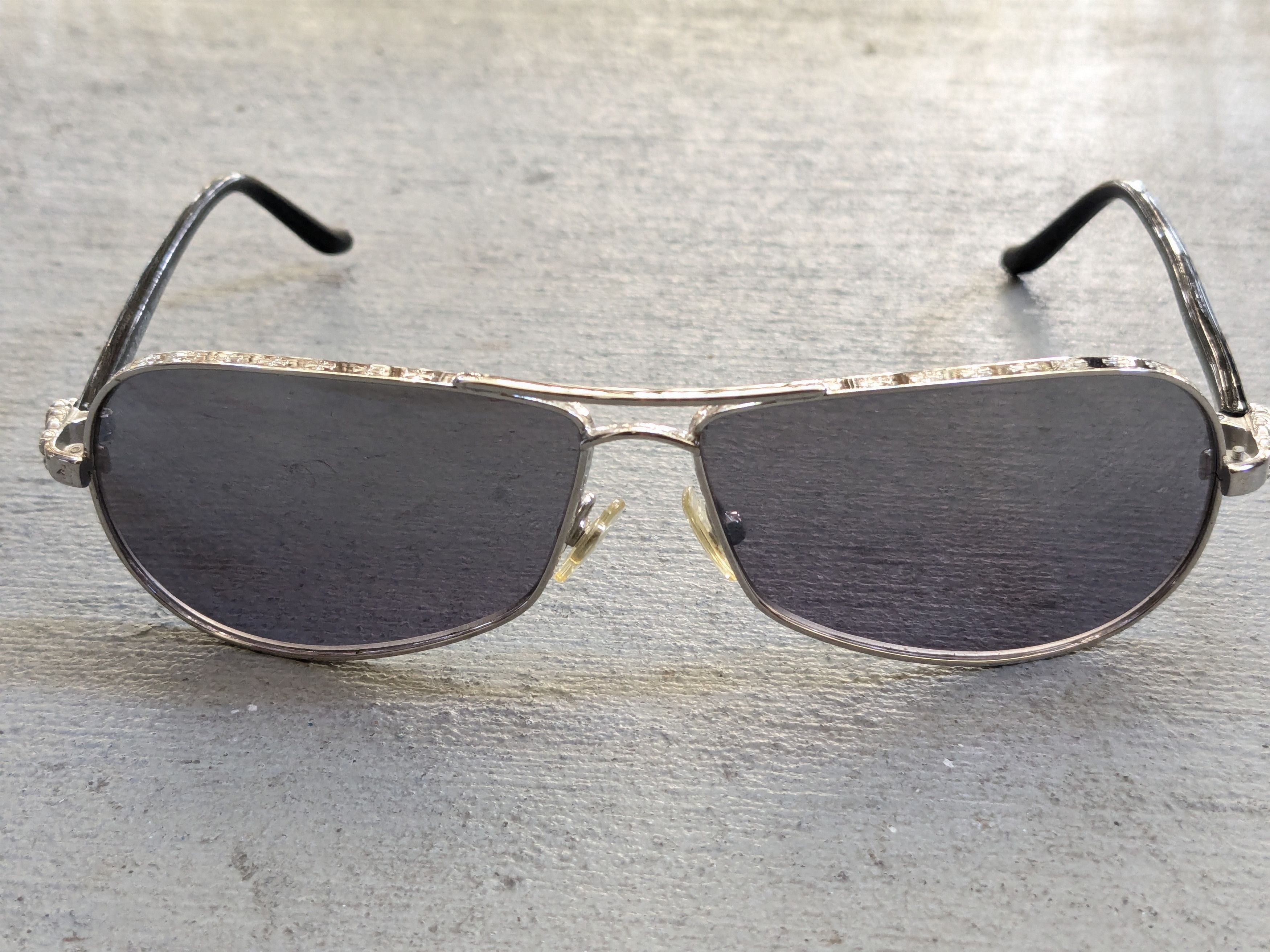Chrome Hearts Chrome Hearts "Red" Sunglasses Black Silver Gray Aviator Size ONE SIZE - 4 Thumbnail