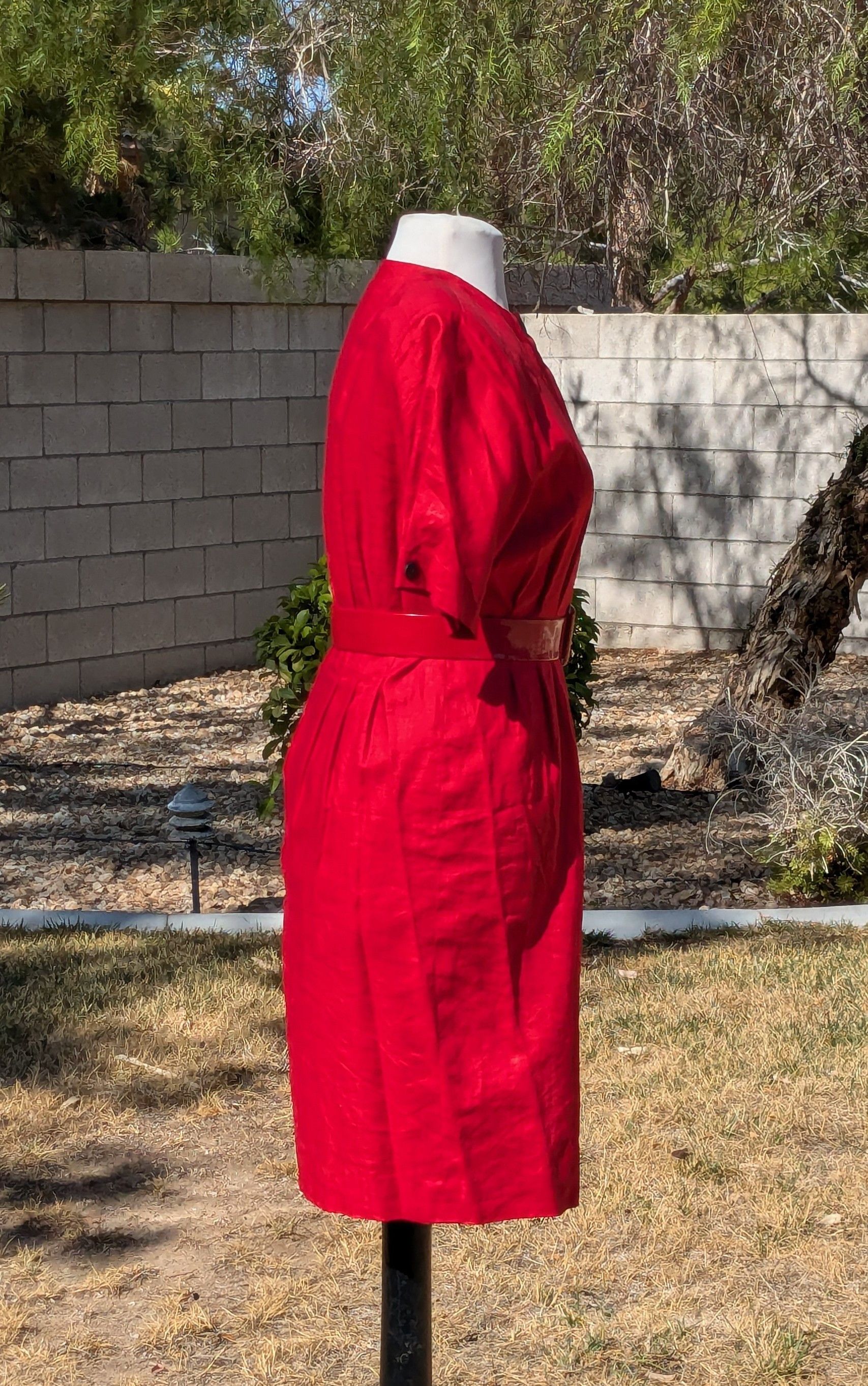 Liz Claiborne 1980's Liz Claiborne Petite Linen Full Button-Down VTG Dress Size M / US 6-8 / IT 42-44 - 3 Thumbnail