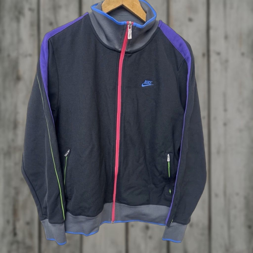 Nike Sportswear Track Jacket Mens Full Zip Up Retro National 98 Large Black
