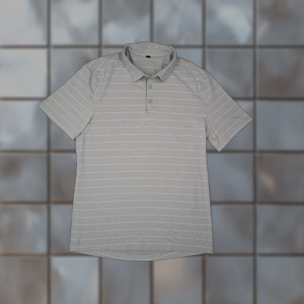 Lululemon Lululemon Shirt Mens Medium Gray Striped Performance Polo Golf Work Train Mens Size US M / EU 48-50 / 2 - 1 Thumbnail
