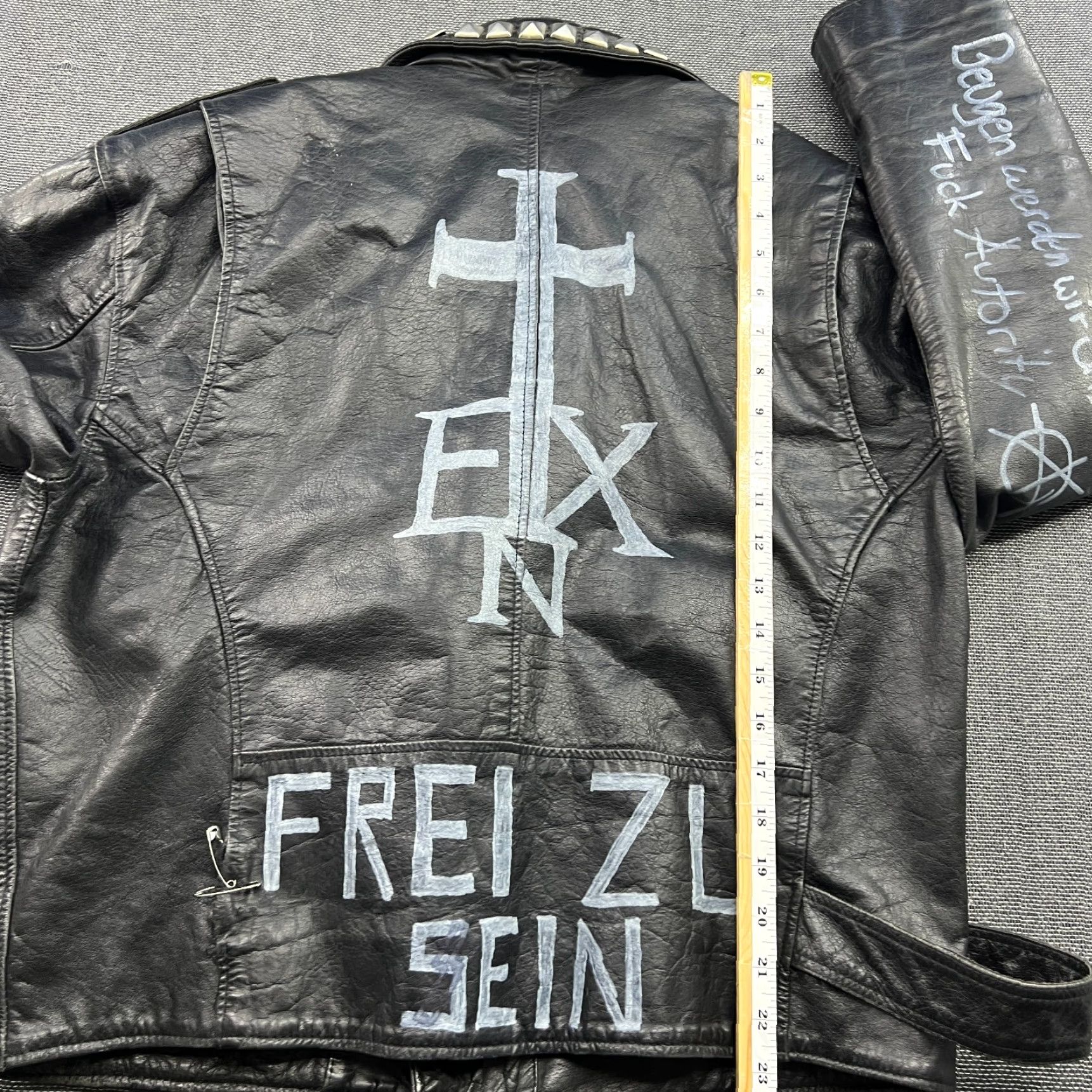 Vintage VINTAGE Unbranded Leather Jacket Motorcycle Black L Mens Large Rock Marlon Brando Punk Custom Size US L / EU 52-54 / 3 - 7 Thumbnail