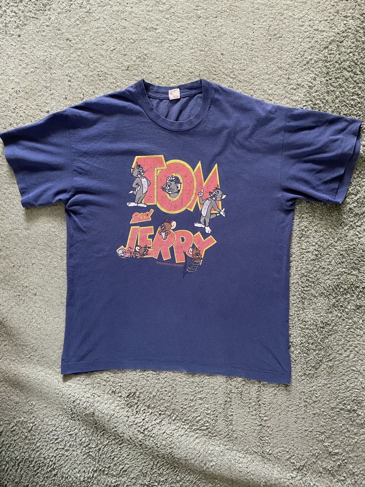 Cartoon Network × Vintage ❗️VINTAGE 1993 TOM AND JERRY DOUBLE SIDE PRINT TEE 90s❗️ rare Size US XL / EU 56 / 4 - 1 Thumbnail
