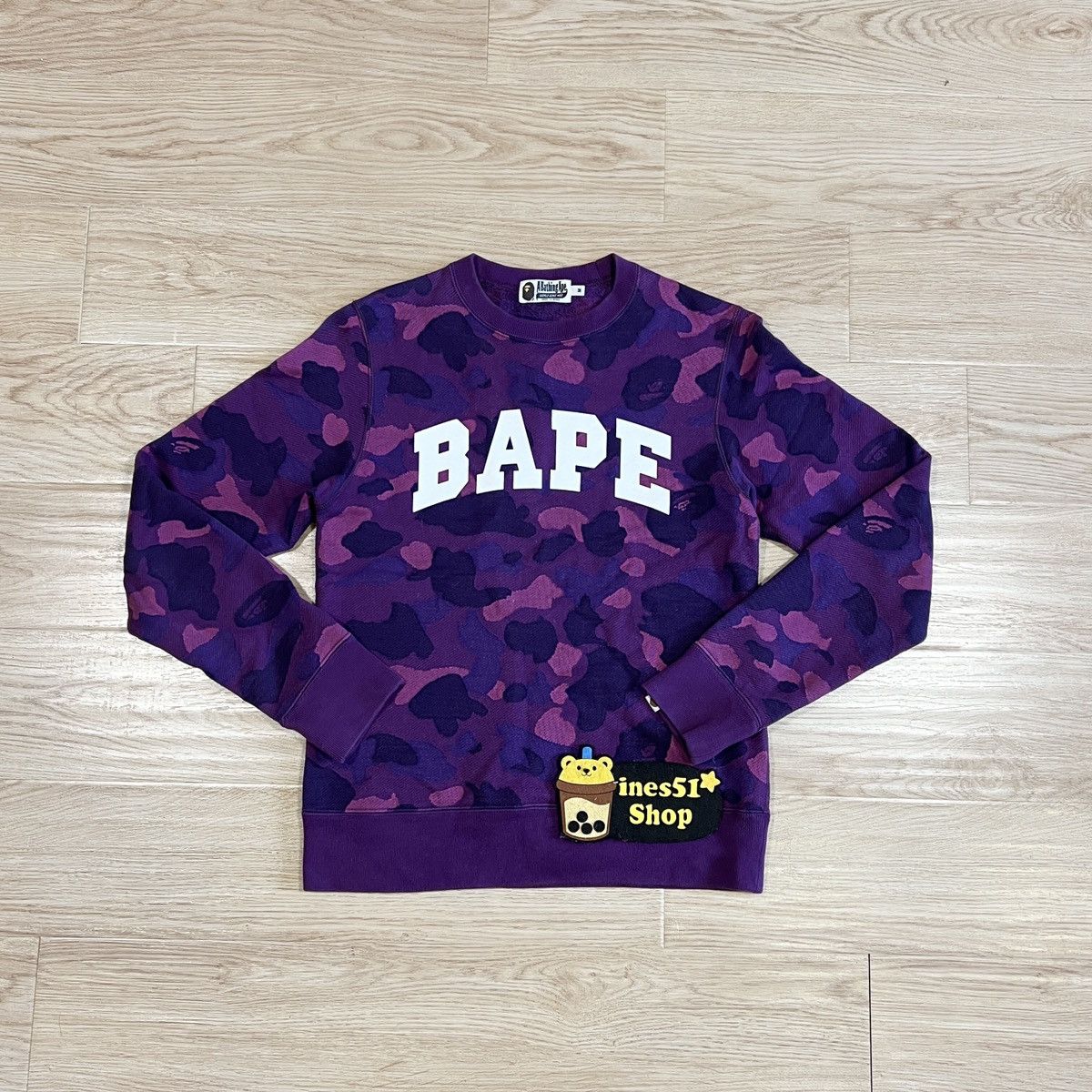 Bape Color Camo Jacquard Crewneck Size US M / EU 48-50 / 2 - 1 Thumbnail