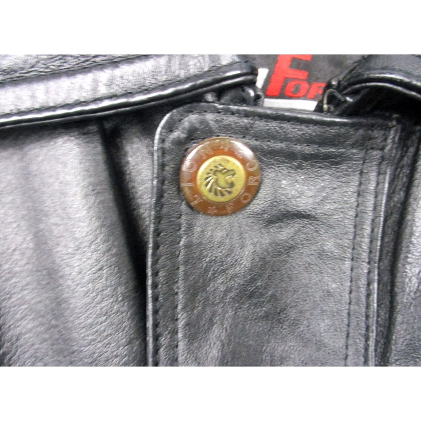 Vintage Lion Force Leather Overcoat Mens XL Black Full Zip Pockets Lined Warm Winter Size US XL / EU 56 / 4 - 2 Thumbnail