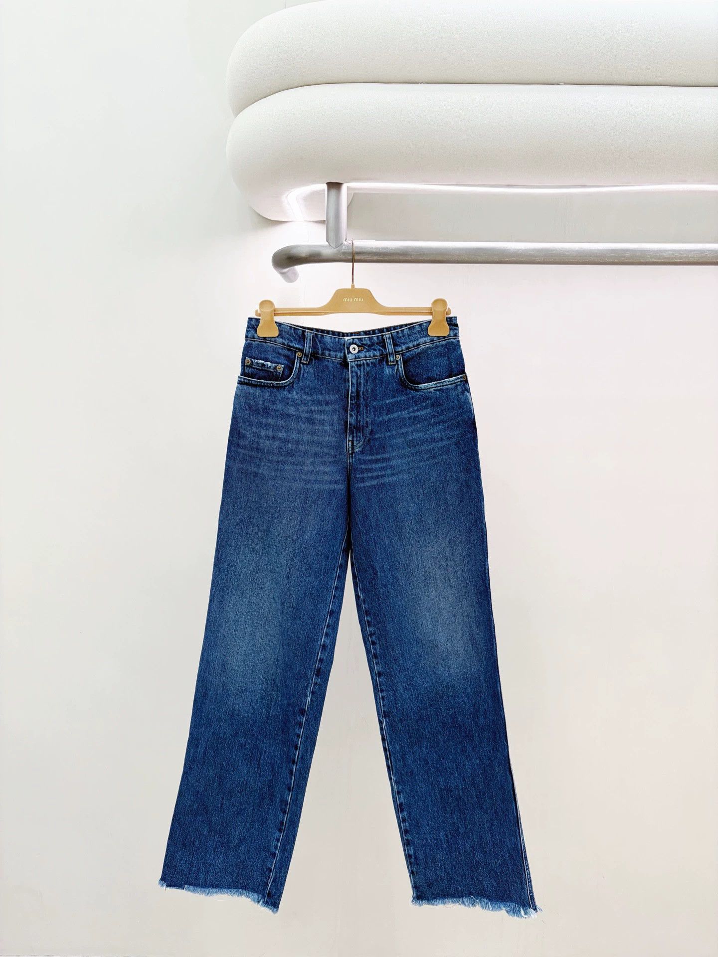 Miu Miu Miu Miu blue wide-leg jeans 26 Size 26" / US 2 / IT 38 - 1 Thumbnail