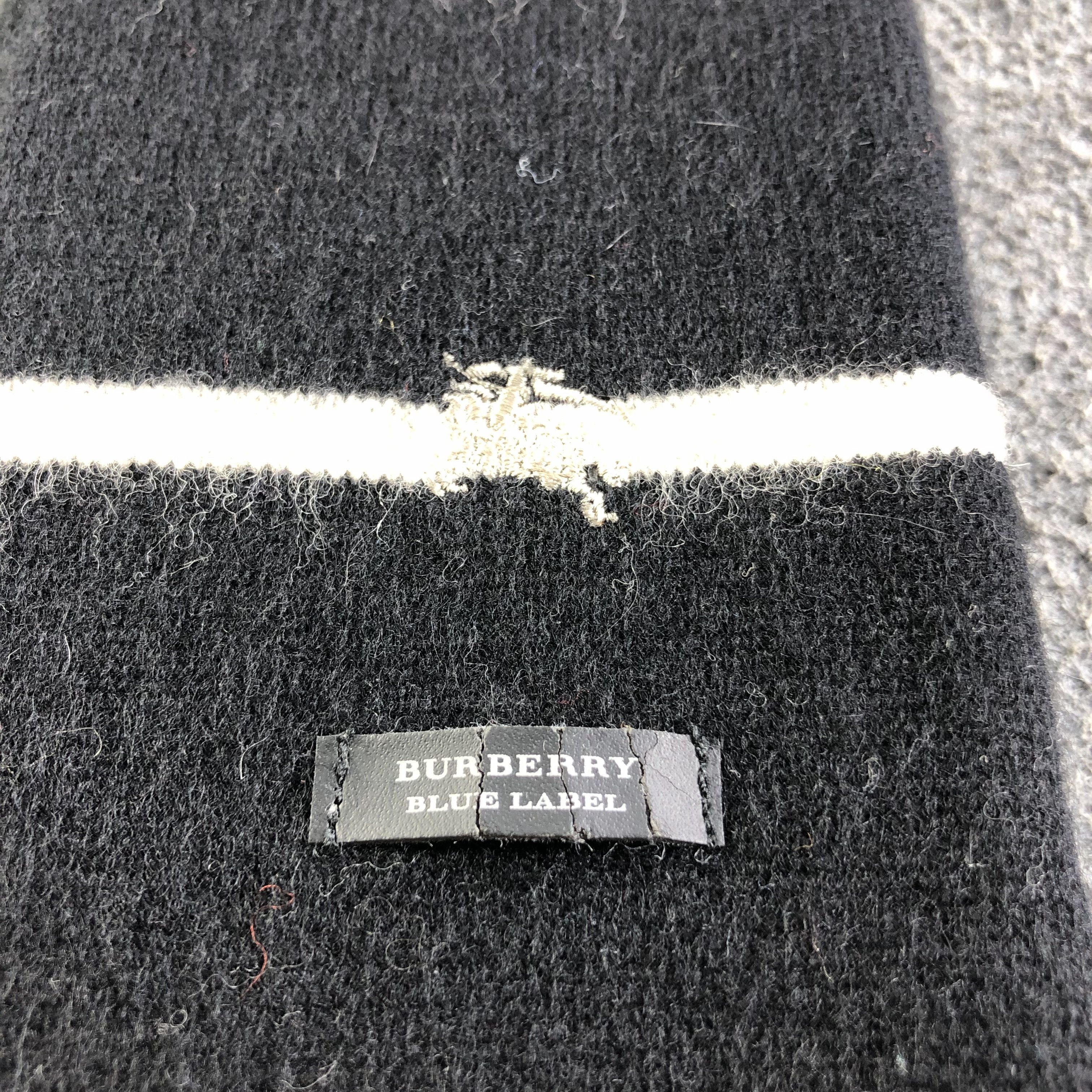 Burberry Burberry Angora Stripe Scarf Muffler Neckwear V2545 Size ONE SIZE - 4 Thumbnail
