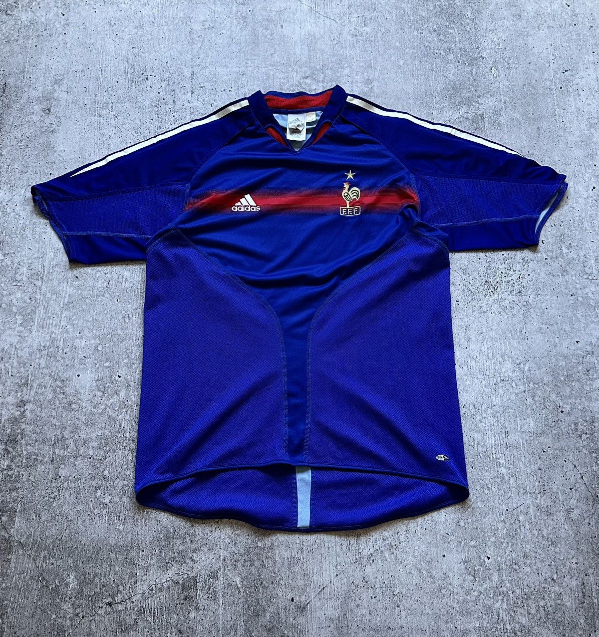 Adidas 2004 Adidas France National Team Vintage Soccer Jersey Size US L / EU 52-54 / 3 - 1 Thumbnail