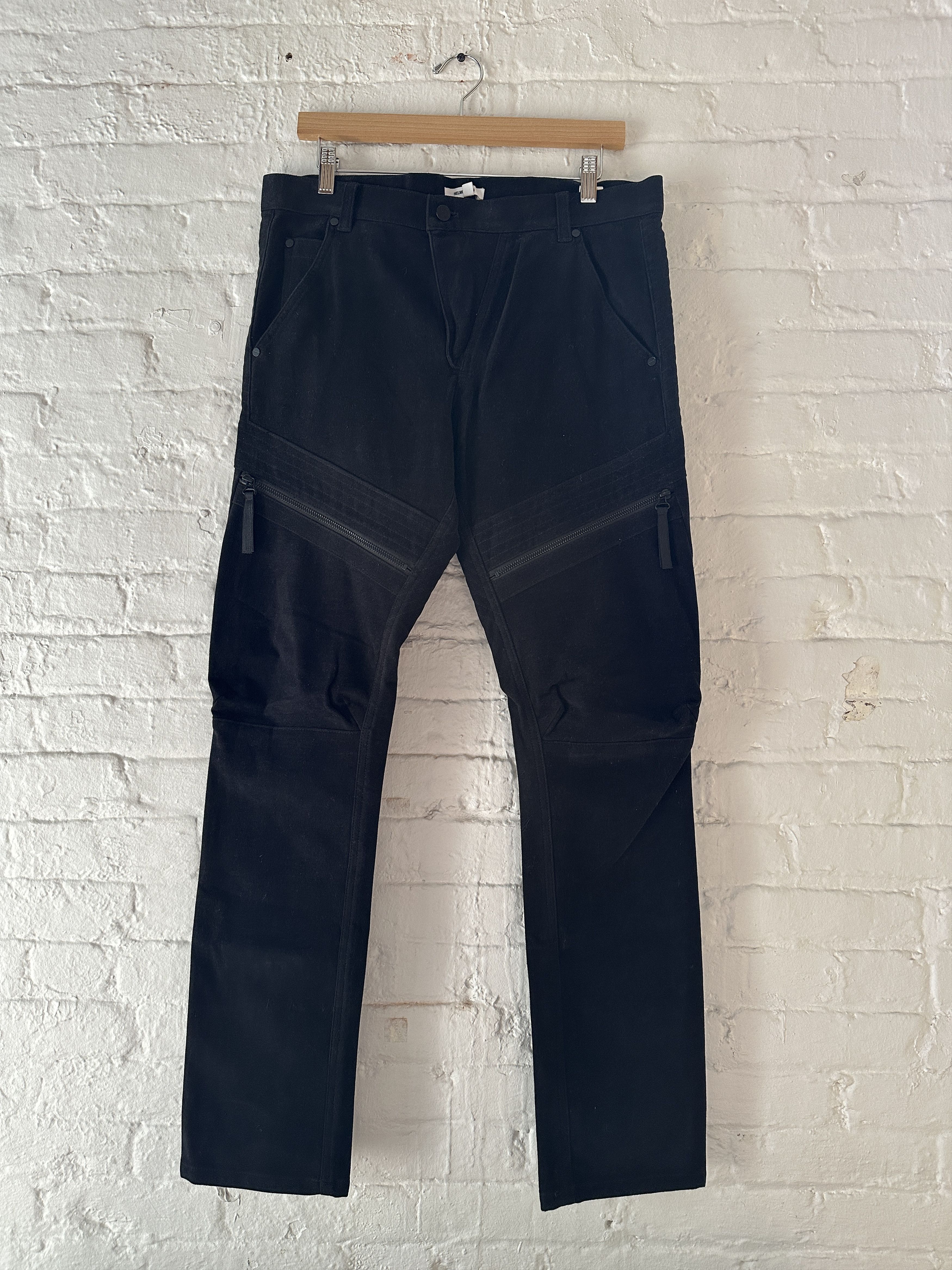 Helmut Lang Archive 90s Helmut Lang Striped Black Wool Trousers
