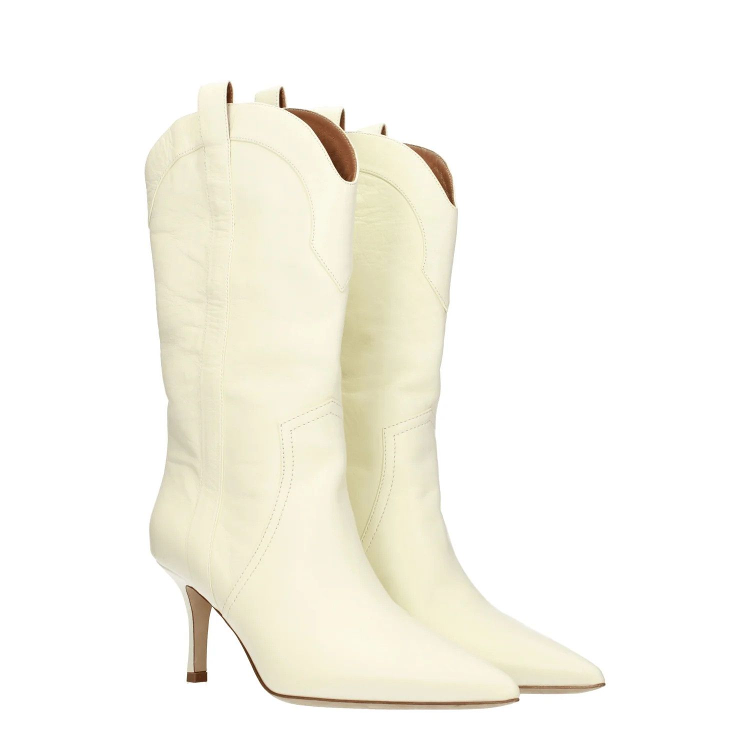 Paris Texas ob1o1e1124 Leather Ankle Boots in Beige Size US 9 / IT 39 - 2 Thumbnail