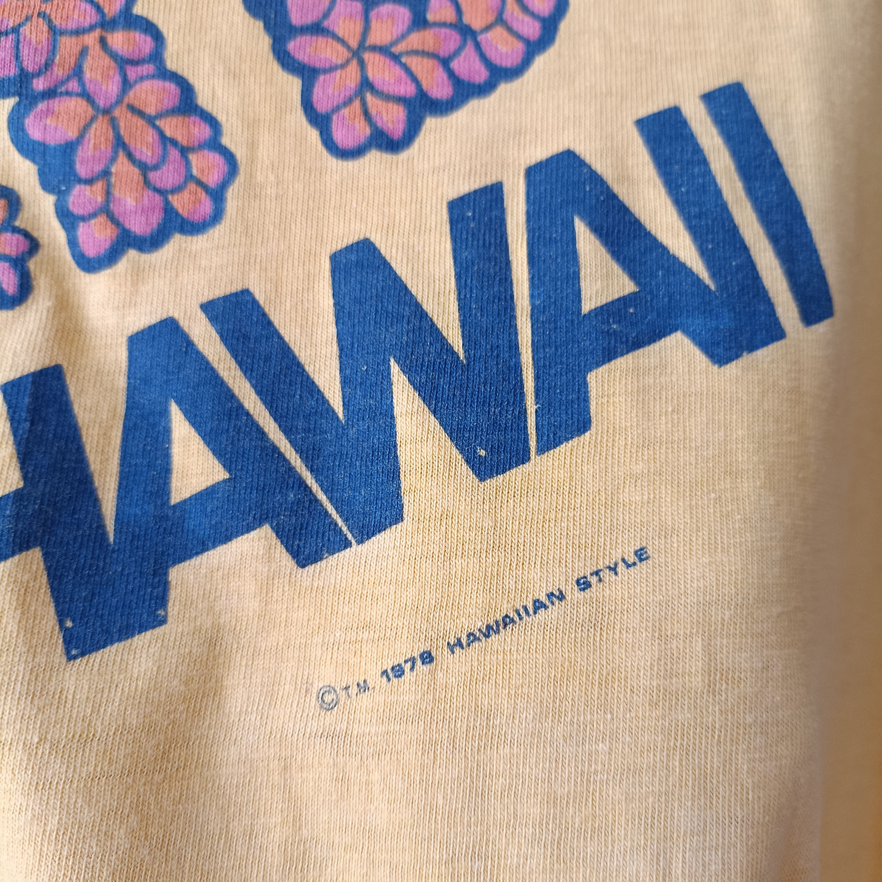 Vintage Vintage Hanes ©1978 - Hawaii Shirt Hawaiian Single Stitch Size US L / EU 52-54 / 3 - 4 Thumbnail
