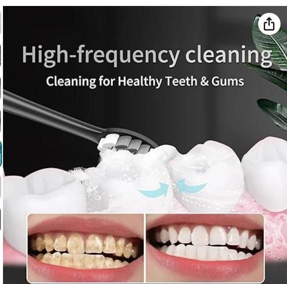 NBDN Nobrandedon Electric Toothbrush Set, 10 Heads, Travel case, 2-MinTimer Size ONE SIZE - 5 Thumbnail