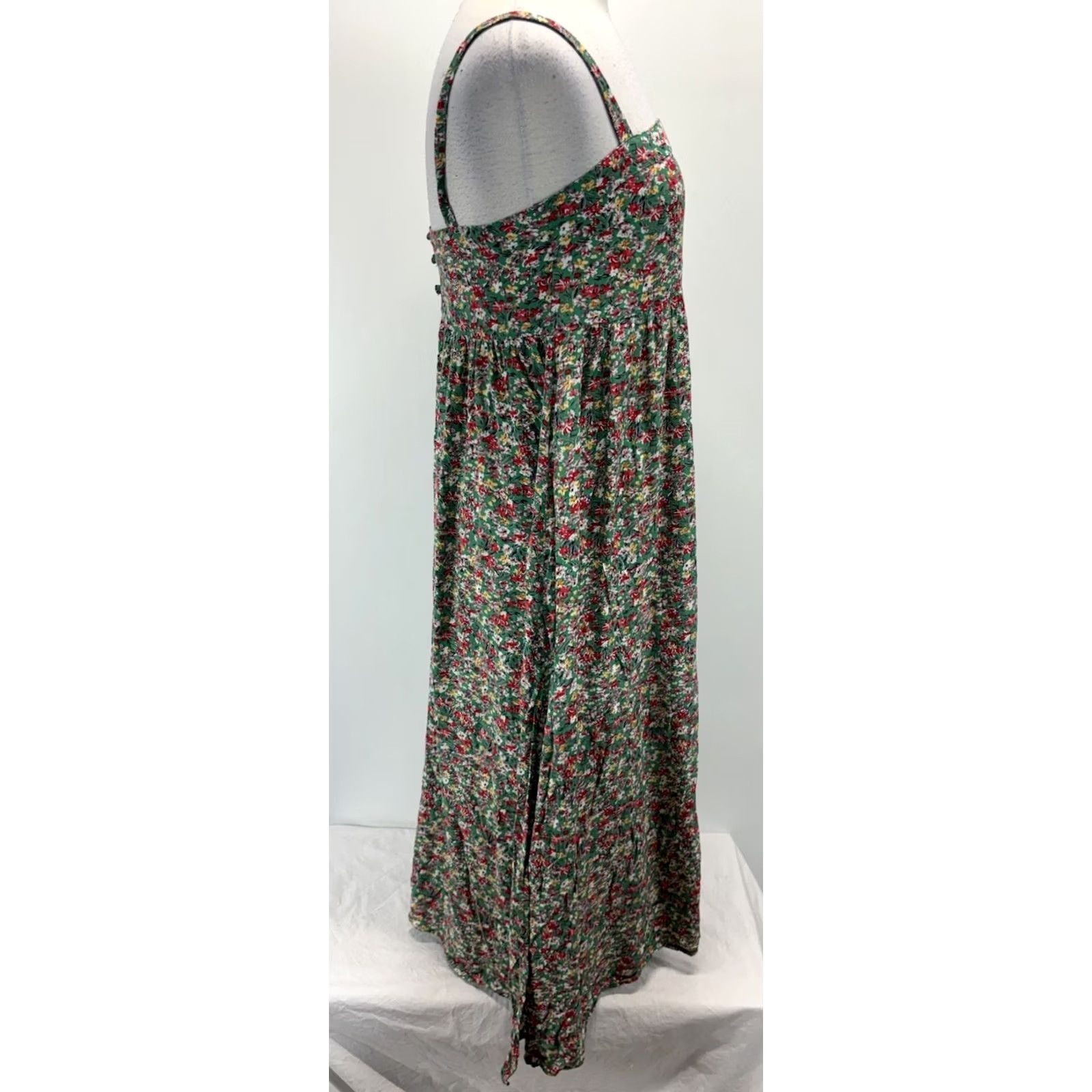 Vintage Natural Life Empire Waist Boho Cottagecore Floral Maxi Dress Women’s XS S Flowy Dress Size XS / US 0-2 / IT 36-38 - 4 Thumbnail