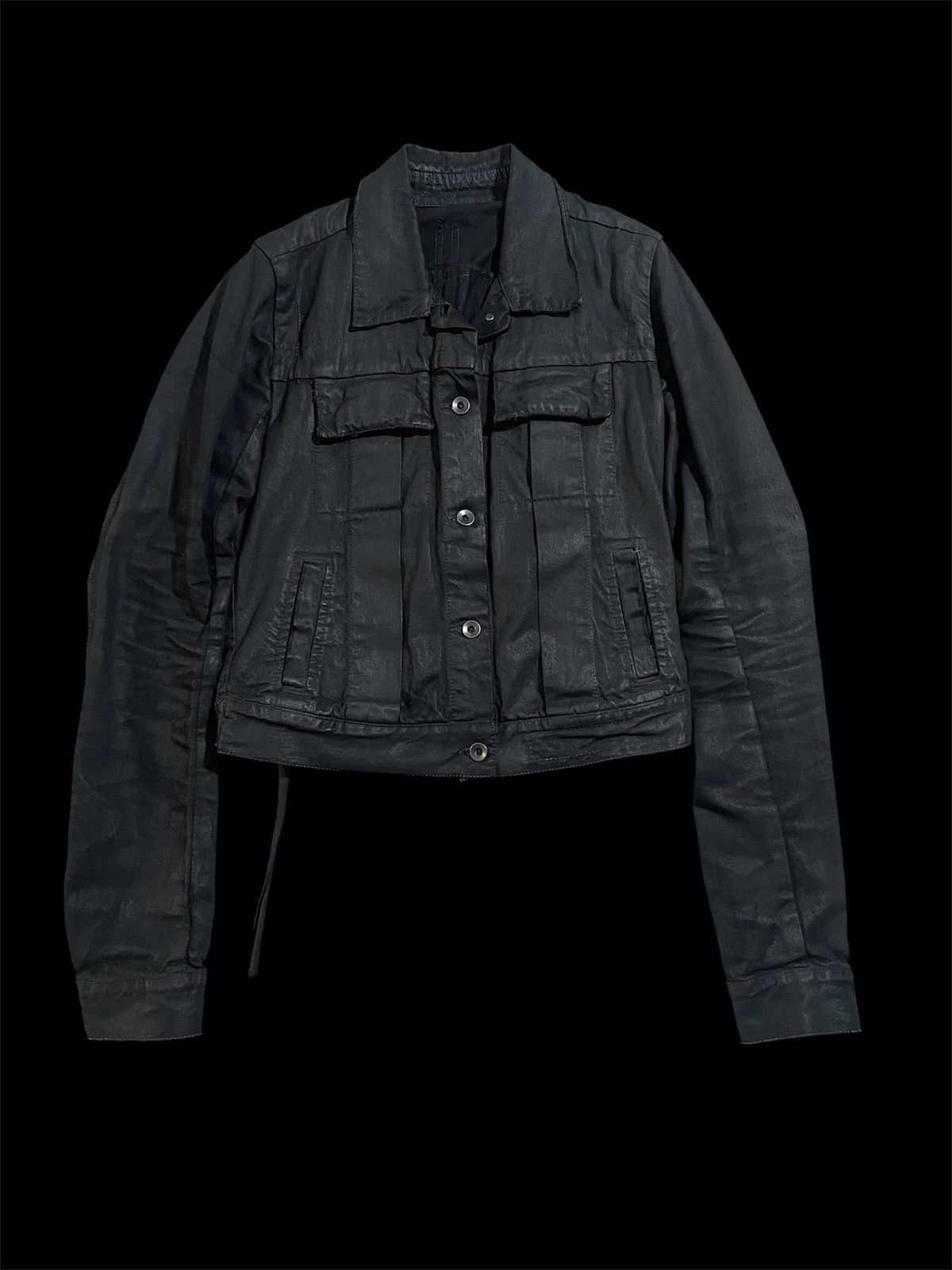 Rick Owens Rick Owens 07 Waxed Denim Jacket Size US S / EU 44-46 / 1 - 1 Thumbnail