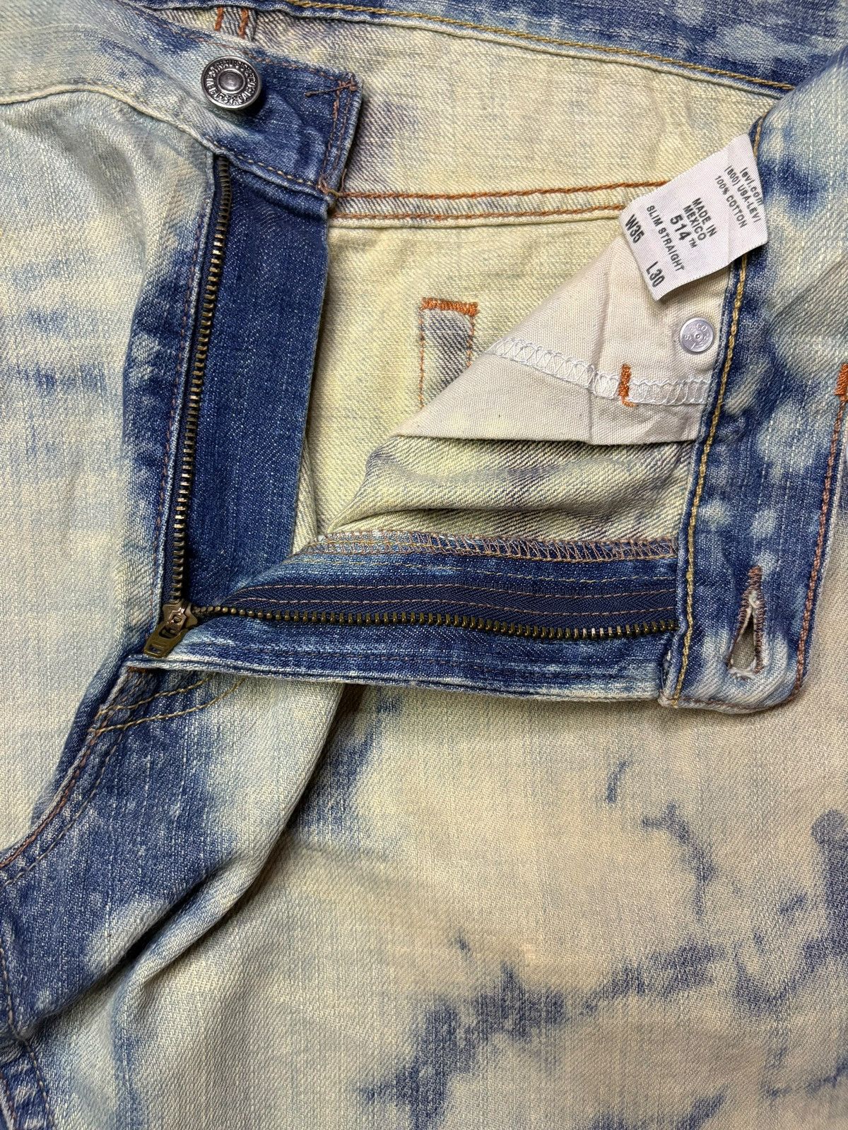 Levi's Vintage 90s Levis 514 Bleached Distressed Loose Jean Shorts Size US 35 - 11 Thumbnail
