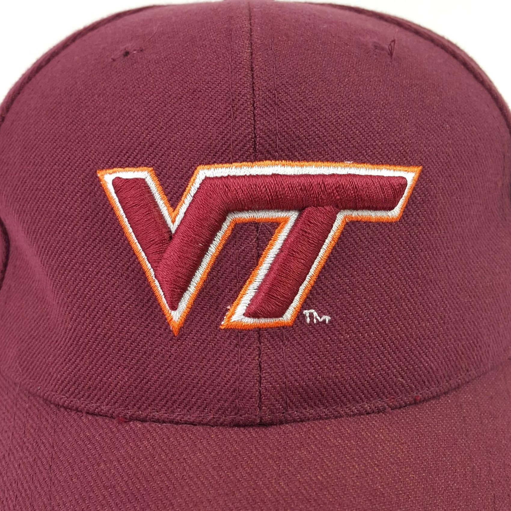 Vintage VINTAGE Virginia Tech VT Wool Blend NCAA Snapback Hat Baseball Cap University Hat Mens Adjustable Red Embroidered 90s College University Size ONE SIZE - 2 Thumbnail