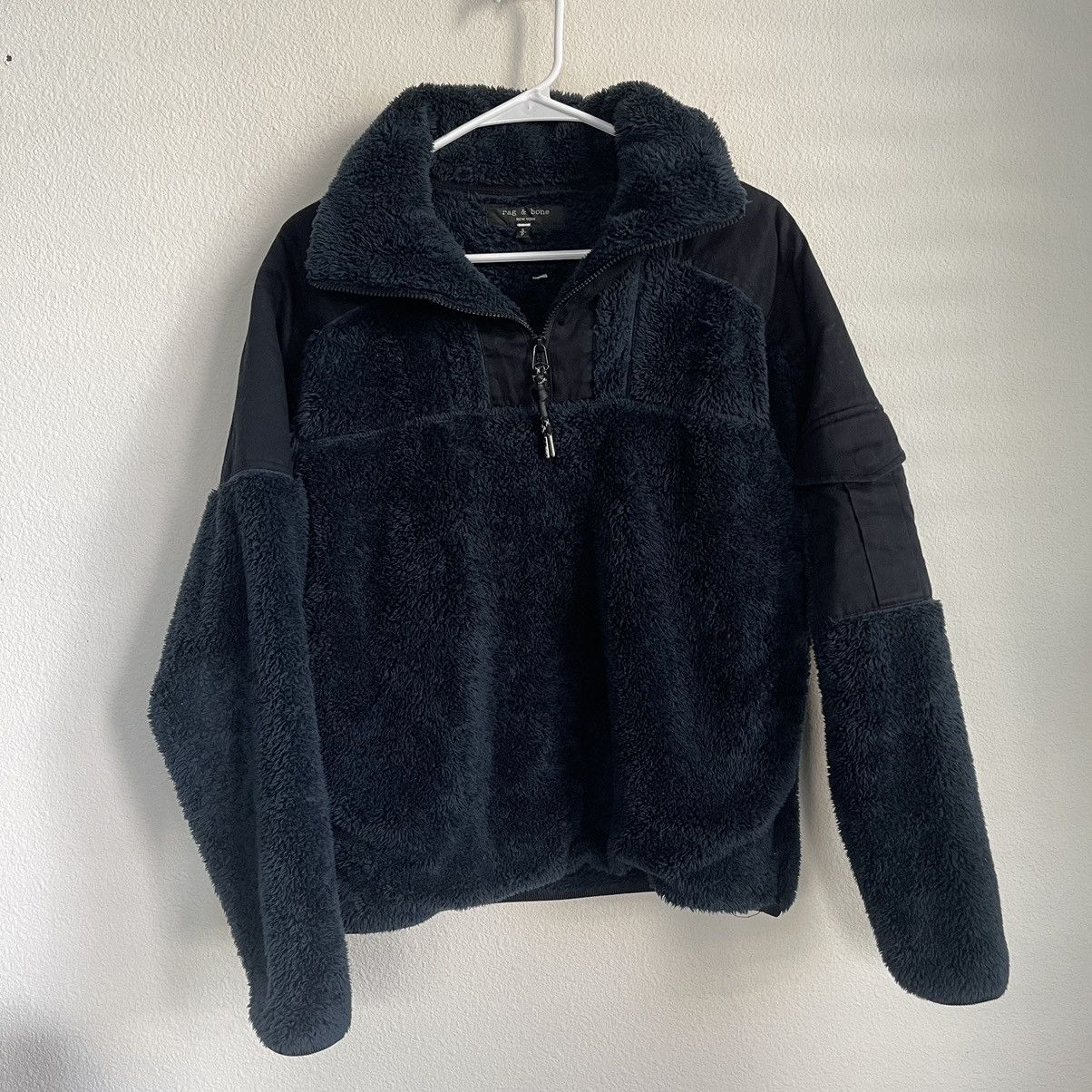 Rag & Bone Rag & Bone Half Zip Logan Sherpa Pullover Sweater Size US S / EU 44-46 / 1 - 2 Thumbnail