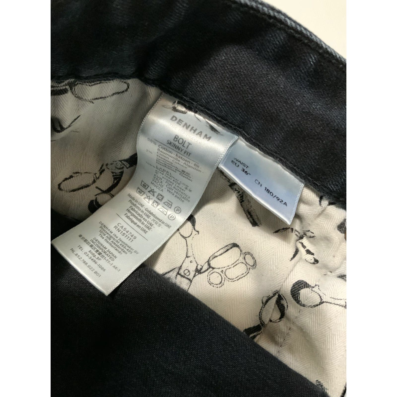 DENHAM VINTAGE Denham The Jeanmaker Bolt Skinny Slim Fit Button Fly Denim Jeans Sz. 36 Size US 36 / EU 52 - 6 Thumbnail